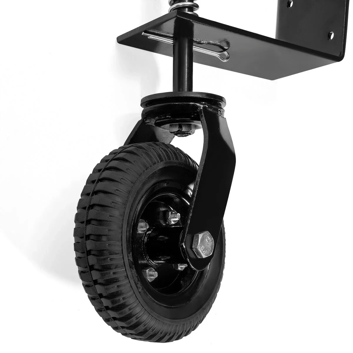 Stark 28211 Gate Wheel w/ Suspension 210-Lb. Capacity 8in. Pneumatic Tire Black