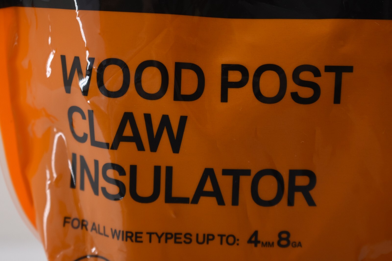 Gallagher Wood Post Claw Insulator 25-Pieces Black Electric Fence Attachment