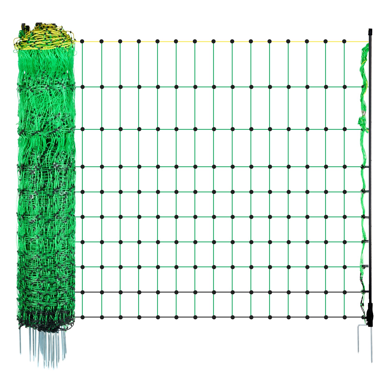VEVOR Electric Netting Fence Kit Sheep Fencing 35″H x 164’L with Posts Spikes