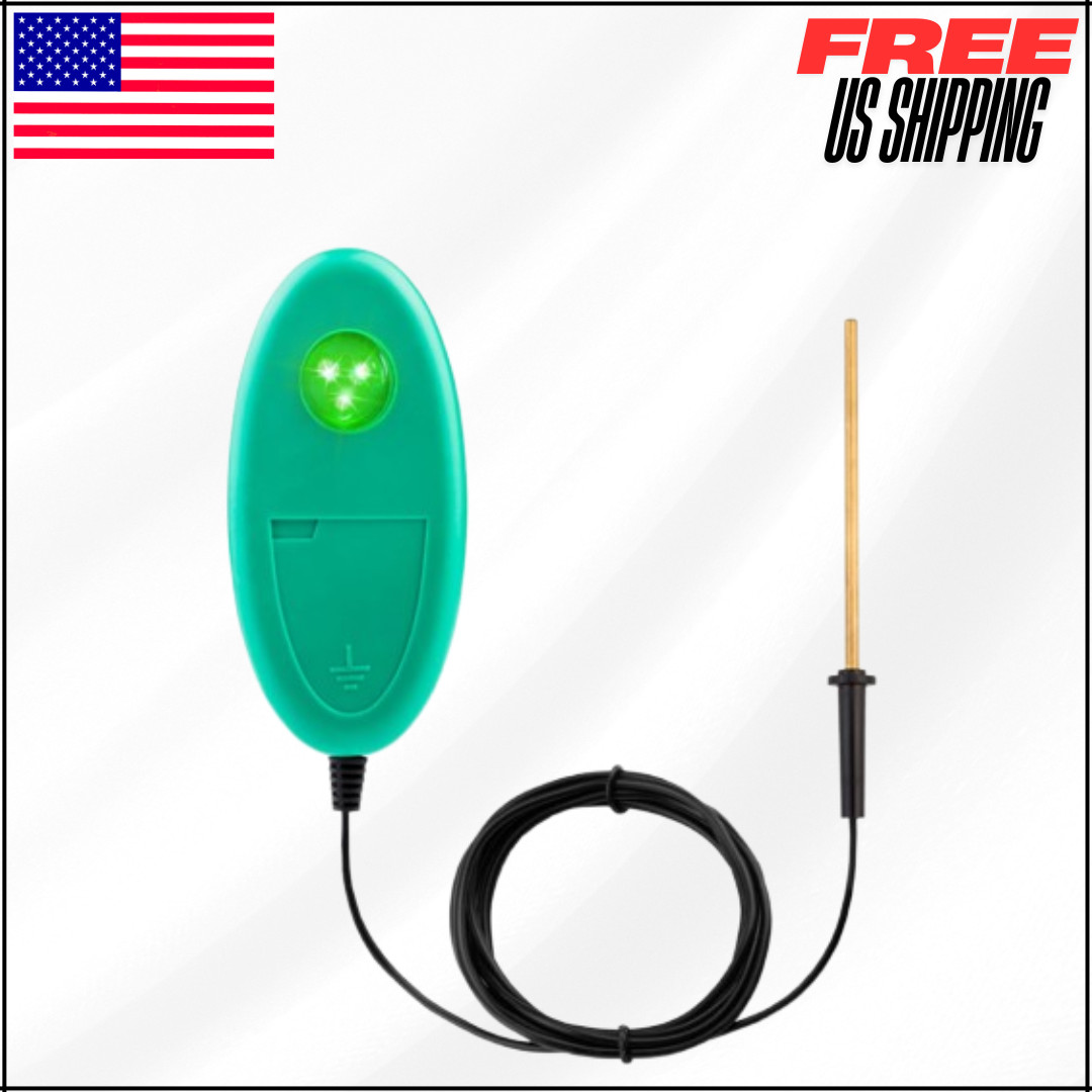 Electric Fence Tester with LED Lights Clip On Pulse Indicator for Wire or Tape