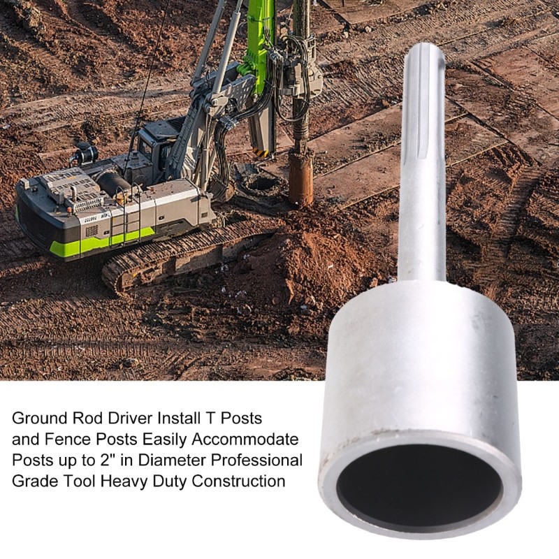 Replacement Driver Ground Rod Hammers Home Piling Silver 50mm Drill Bits