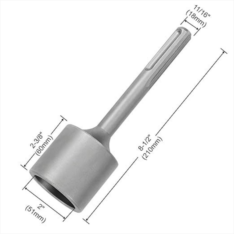 Replacement Driver Ground Rod Hammers Home Piling Silver 50mm Drill Bits