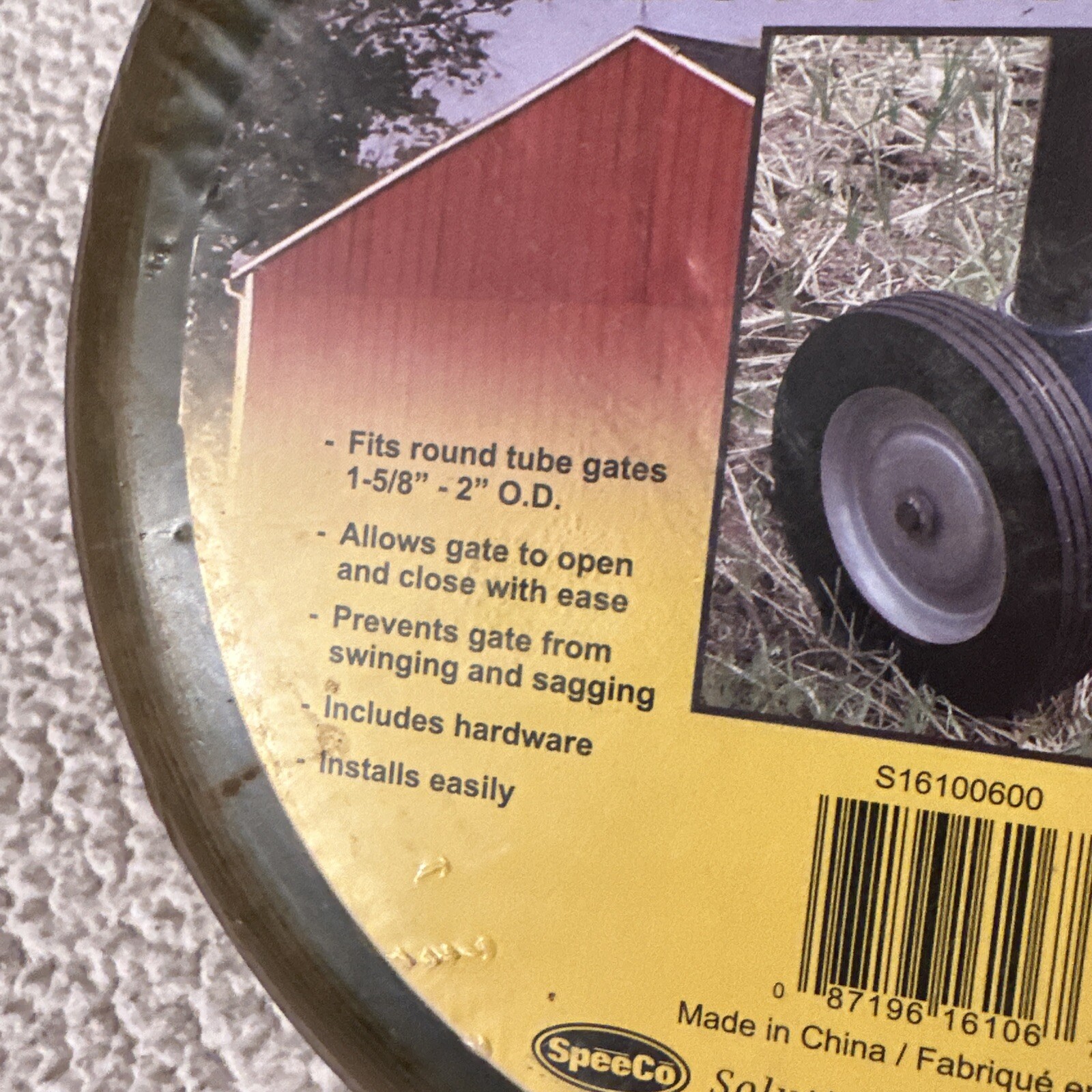 SpeeCo Farmex S16100600 GL161006 Gate Wheel Helps Prevent Gate Sagging Sag