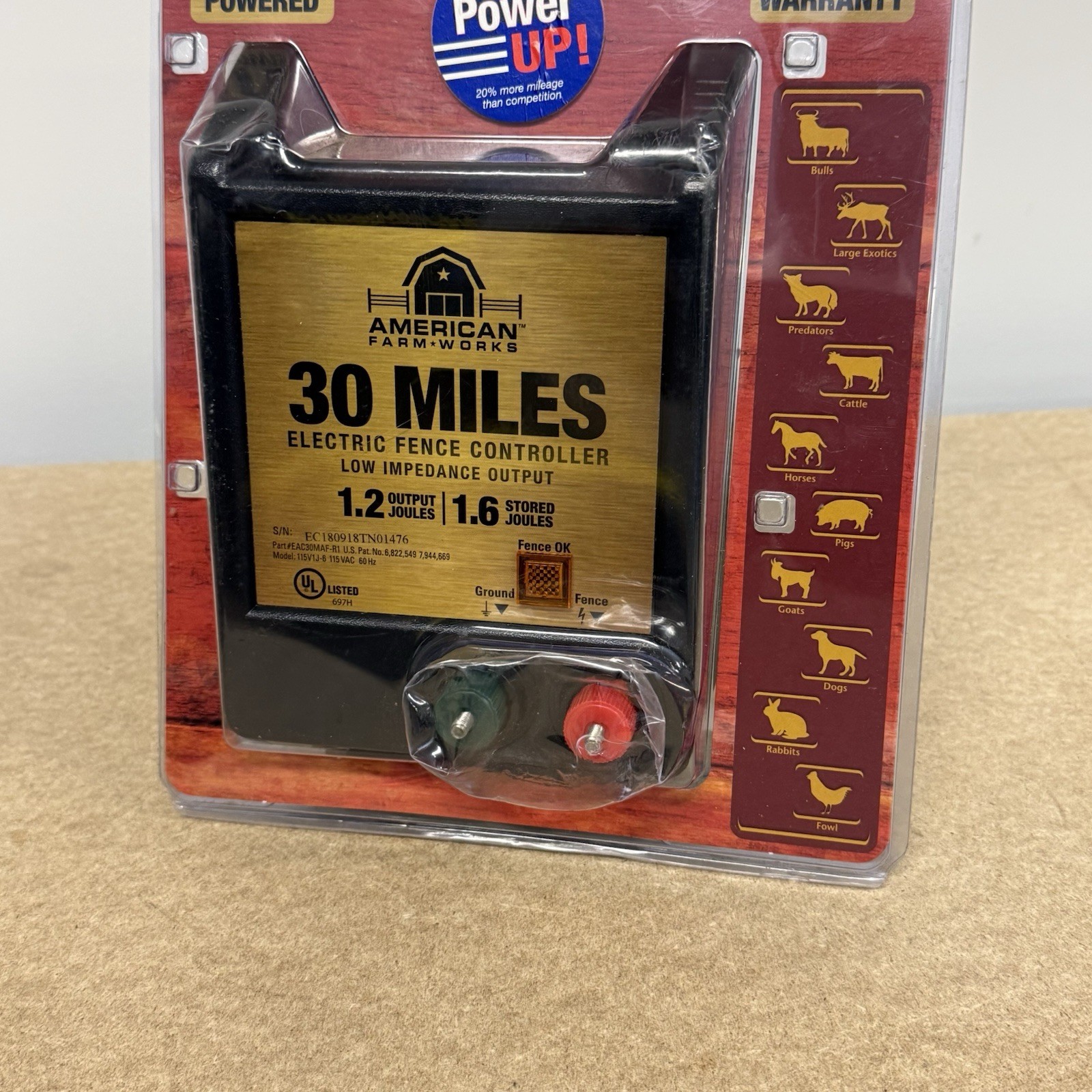 American Farm Works 30 Miles Electric Fence Controller Low Impedance Output