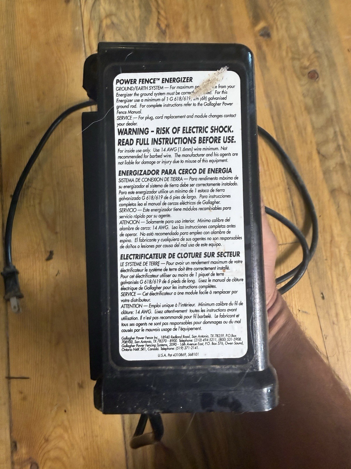 Gallagher M80 Power Fence Energizer 110-120V AC 8mA – Made in New Zealand – Used