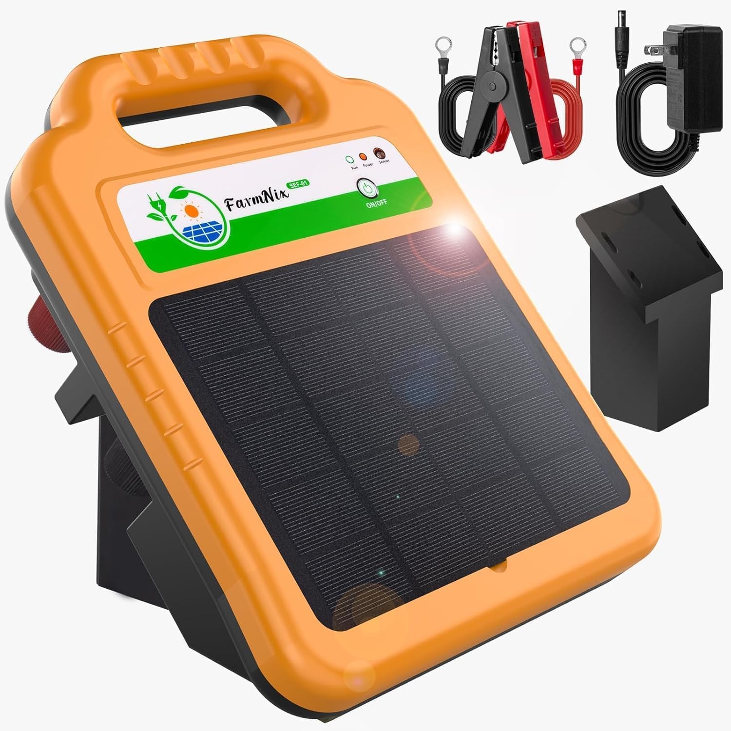 Solar Electric Fence Kit for Livestock,10 Miles Fence Charger,8KV Output Electri
