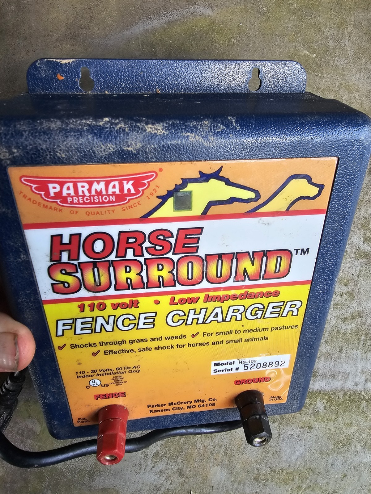 Parmak Horse Surround Low Impedance 110 Volt 60 Hz AC Electric Fence Charger