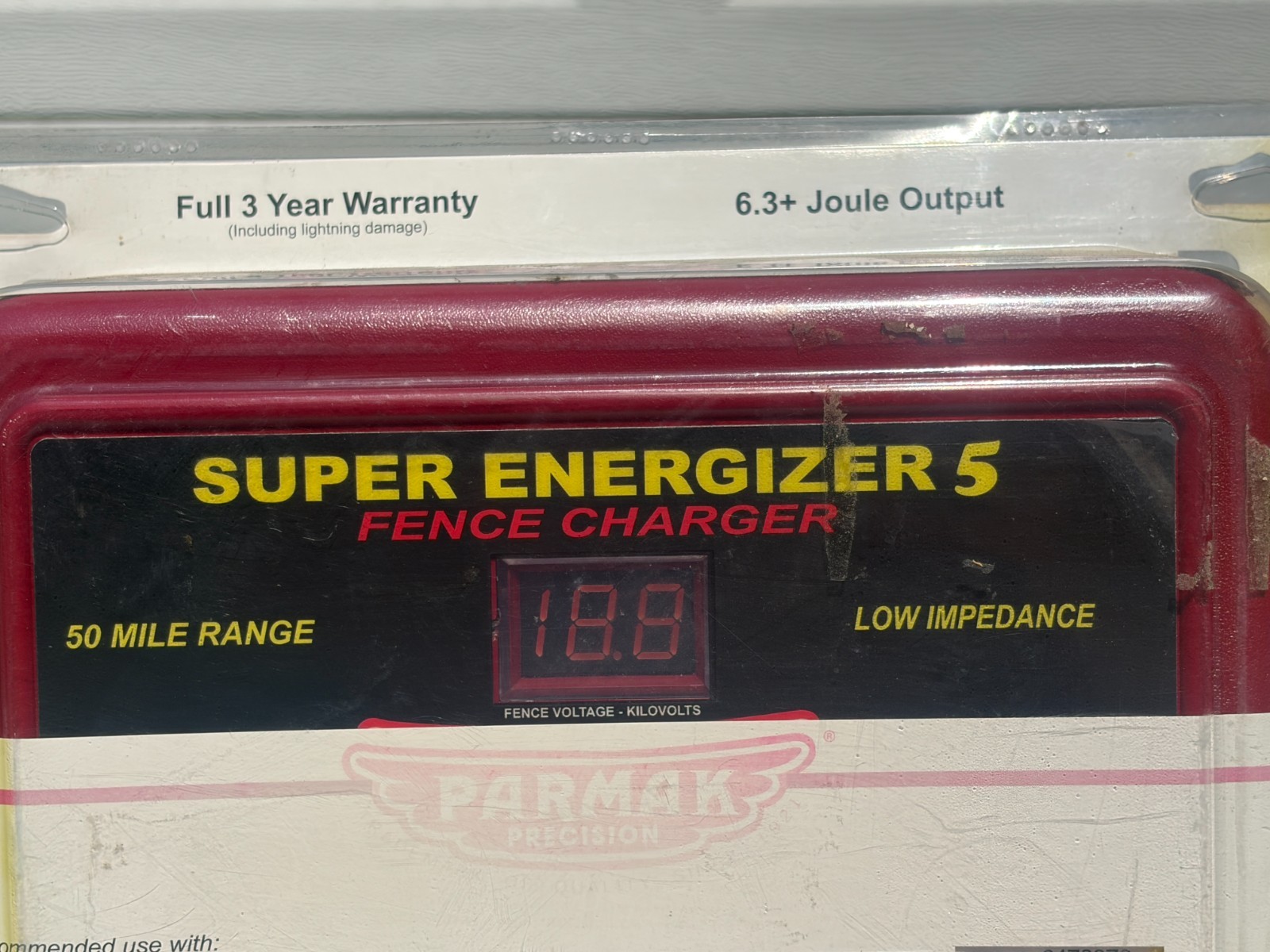 New Parmak SE-5 Super Energizer 5 Electric Fence Charger, 50-Mile, See Stories