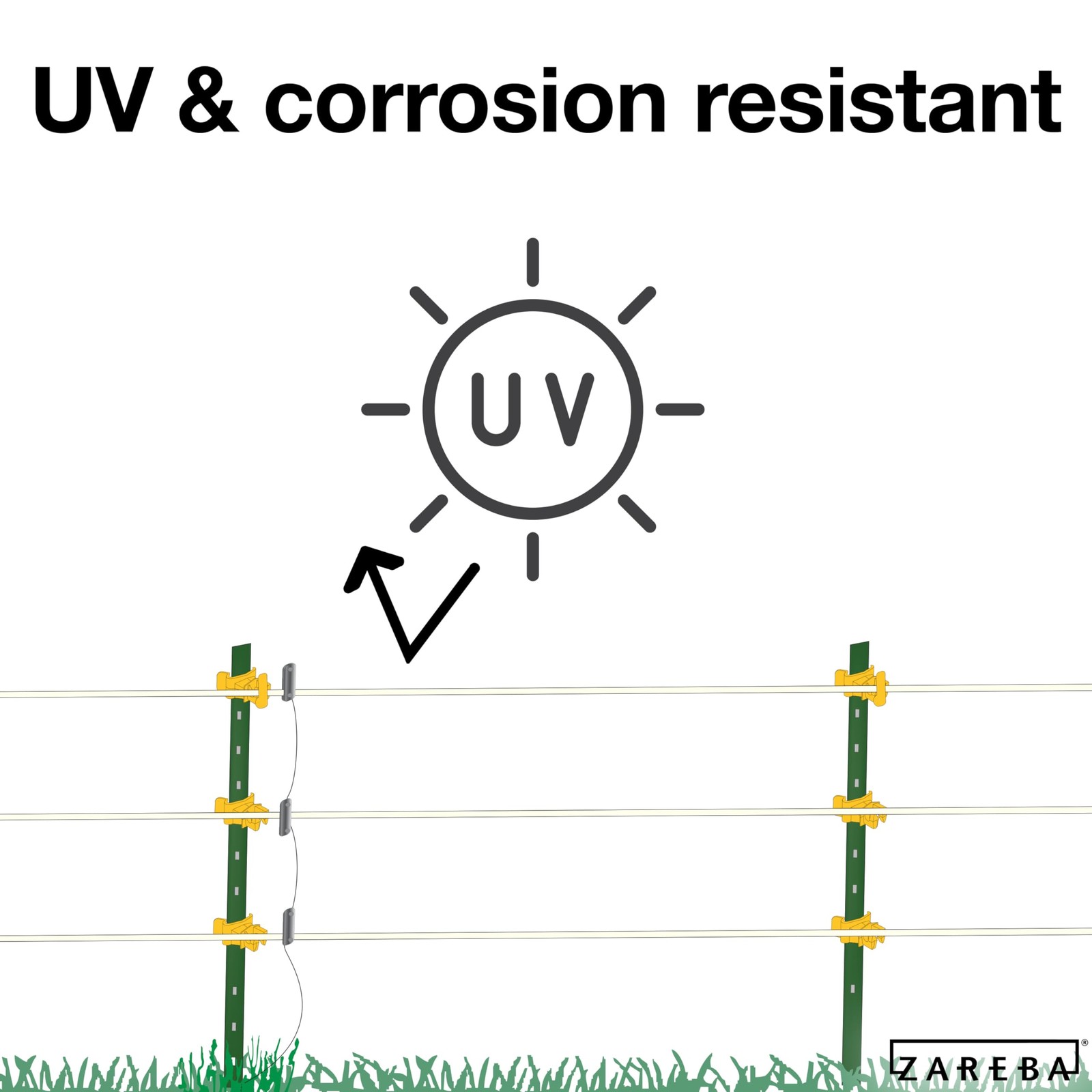 Electric Horse Fence Polybraid 1000ft 4 Copper Strands UV Resistant Livestock