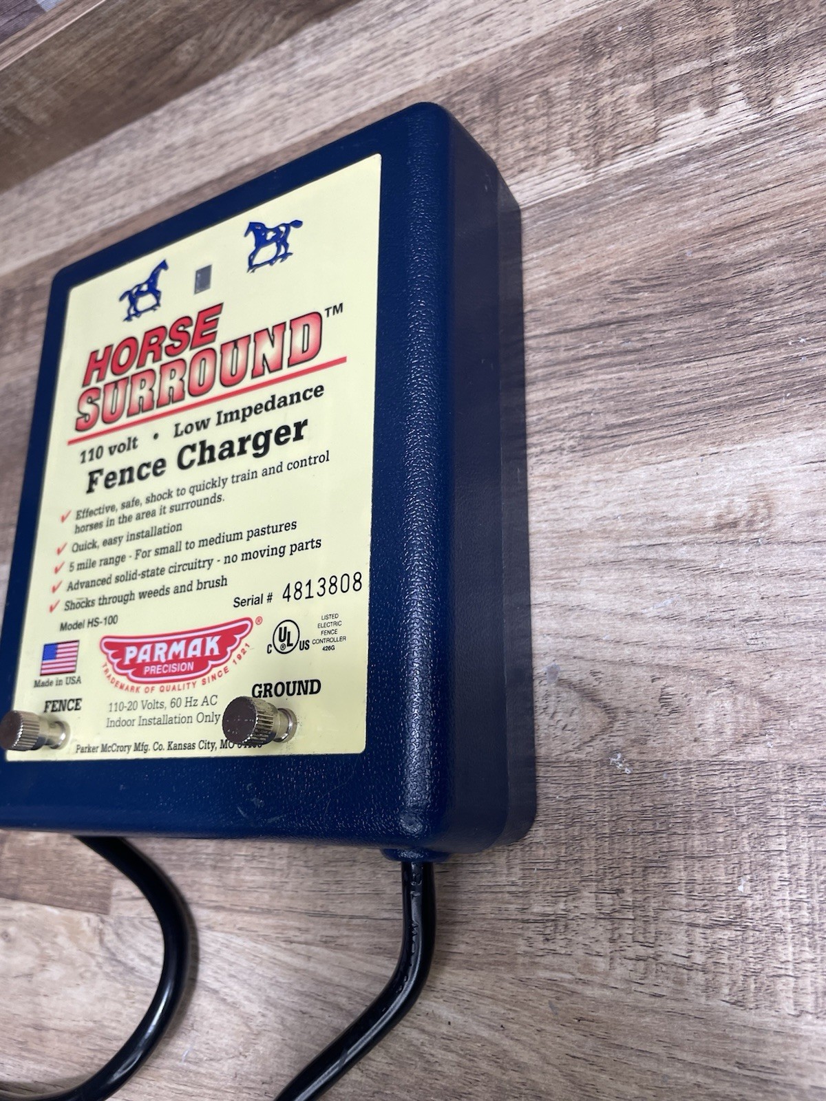 Parmak HS-100 110-20-Volt Horse Surround Low Impedance Electric Fence Charger