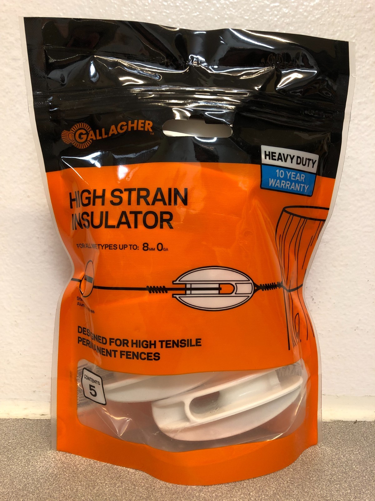 Gallagher G67812 Heavy Duty High Strain Insulator White