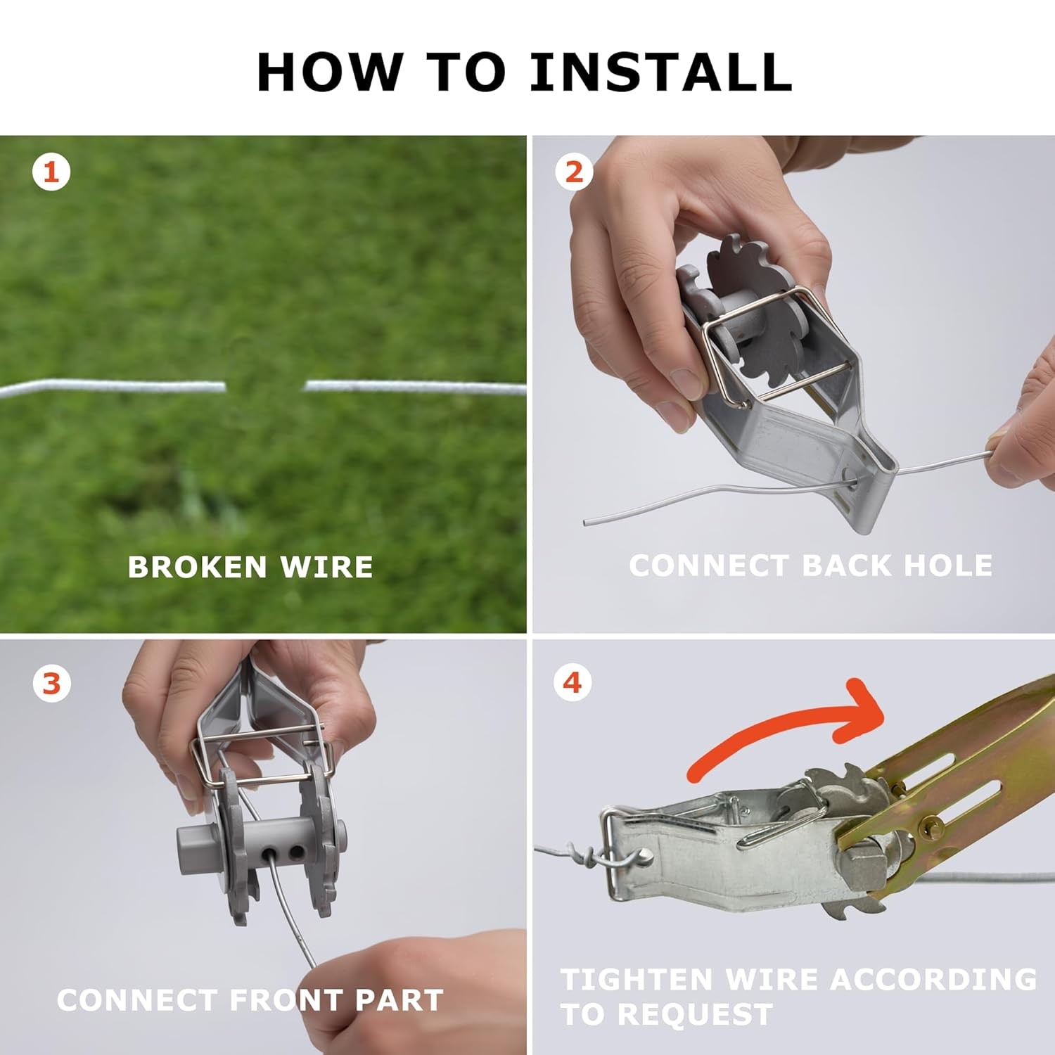 Heavy Duty Electric Fence Wire Tensioner and Strainer 10pcs Inline 10mm