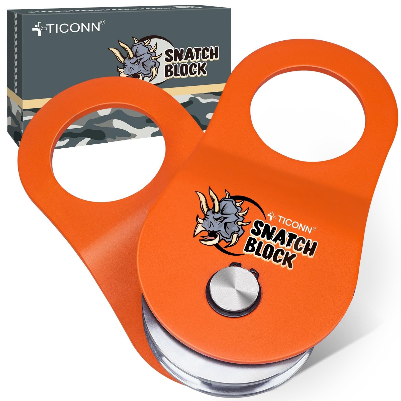 10 Ton Winch Snatch Block Towing Pulley Blocks 22,000 LBS Capacity, Heavy Dut…