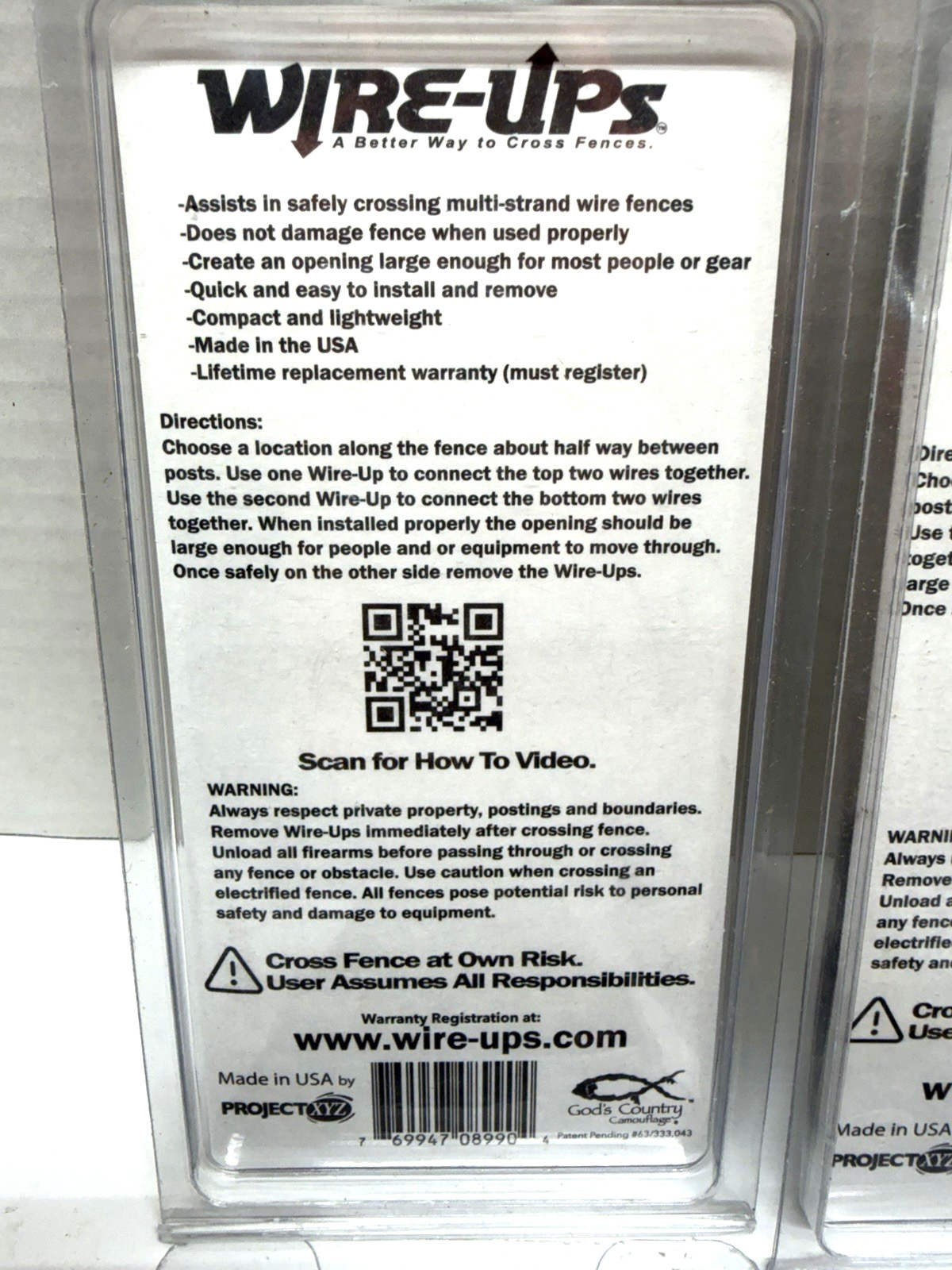 4 Packages of Wire-Ups Tool To Cross Fences – The Better Way Made In USA