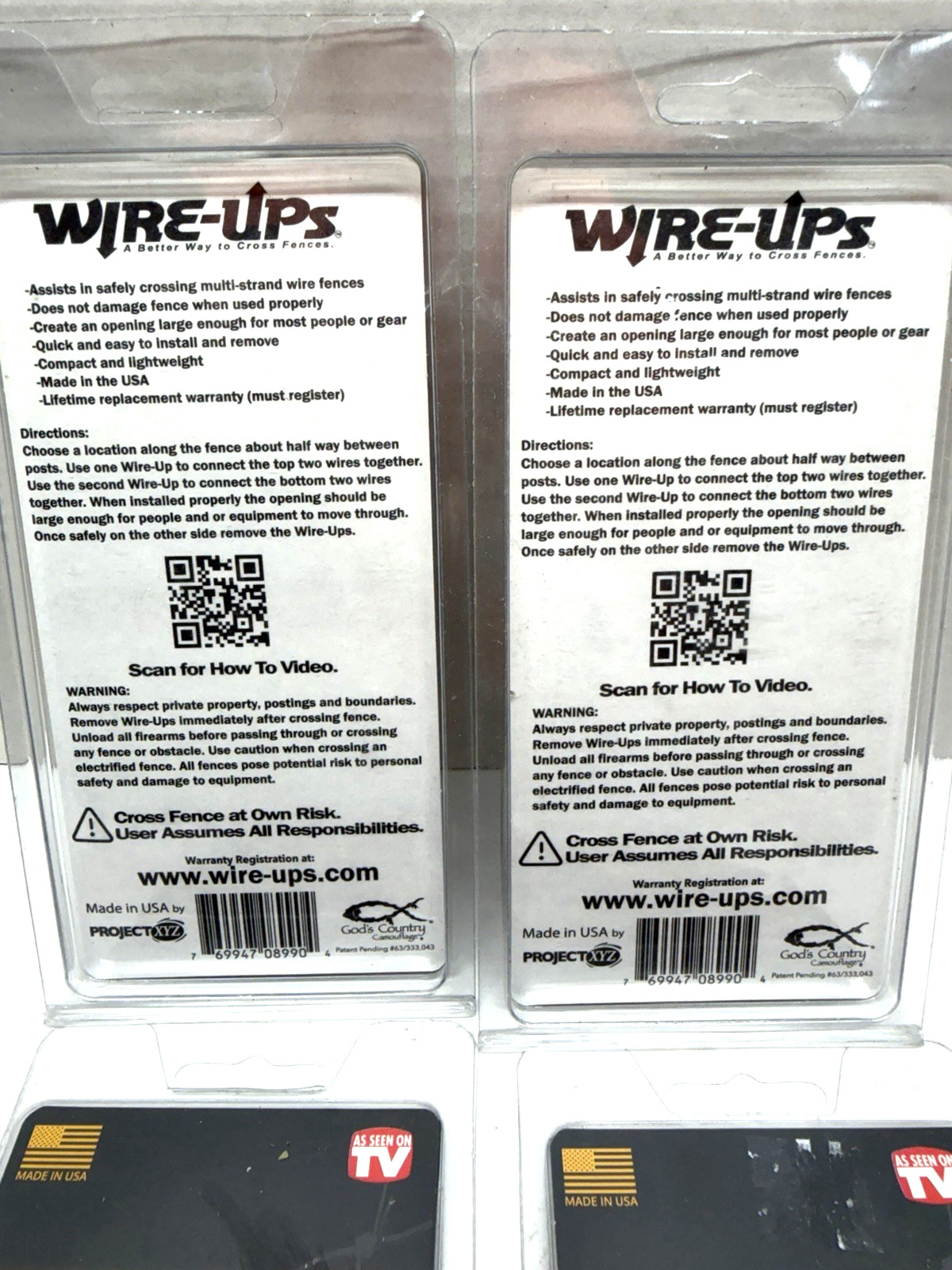 4 Packages of Wire-Ups Tool To Cross Fences – The Better Way Made In USA