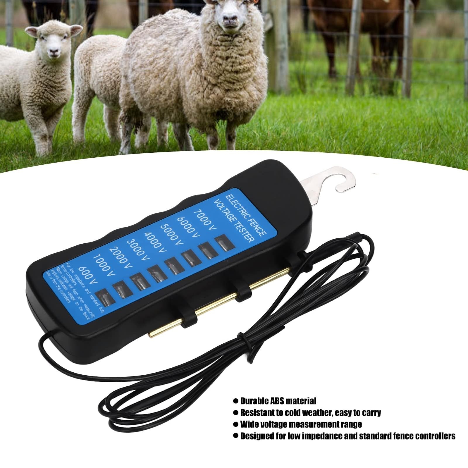 7000V Electric Fence Tester ABS Eight Light Indicator