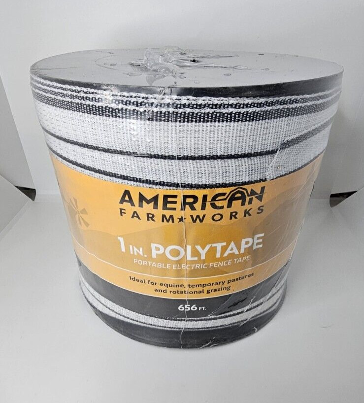 American Farm Works 1″ Polytape Portable Electric Fence Tape 656′ New! F20&21
