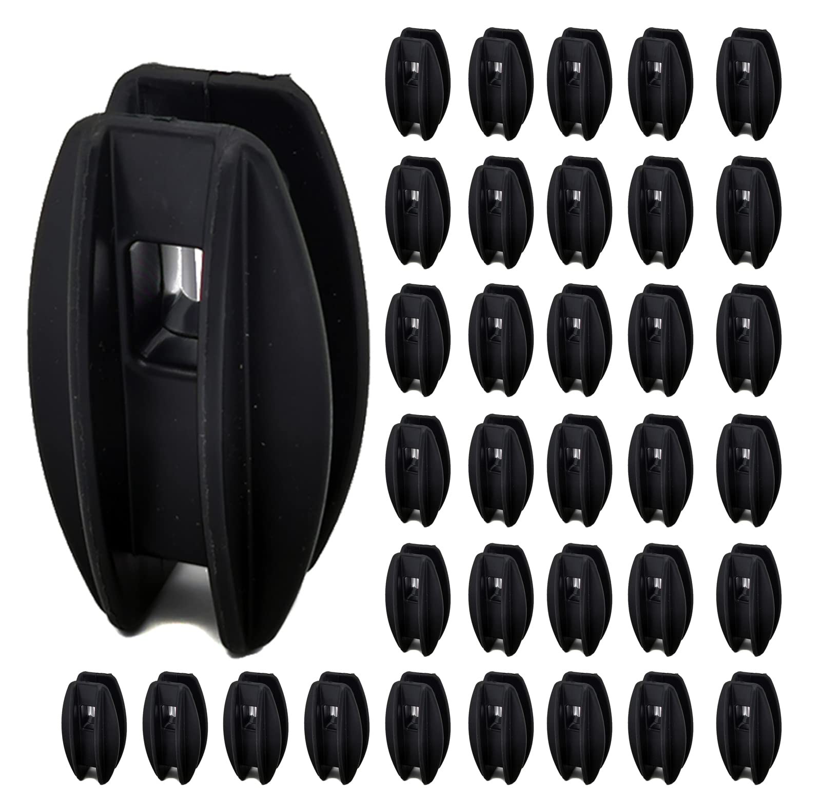 40 Pcs Black Electric Fence Corner Post Insulators for Poly Wire