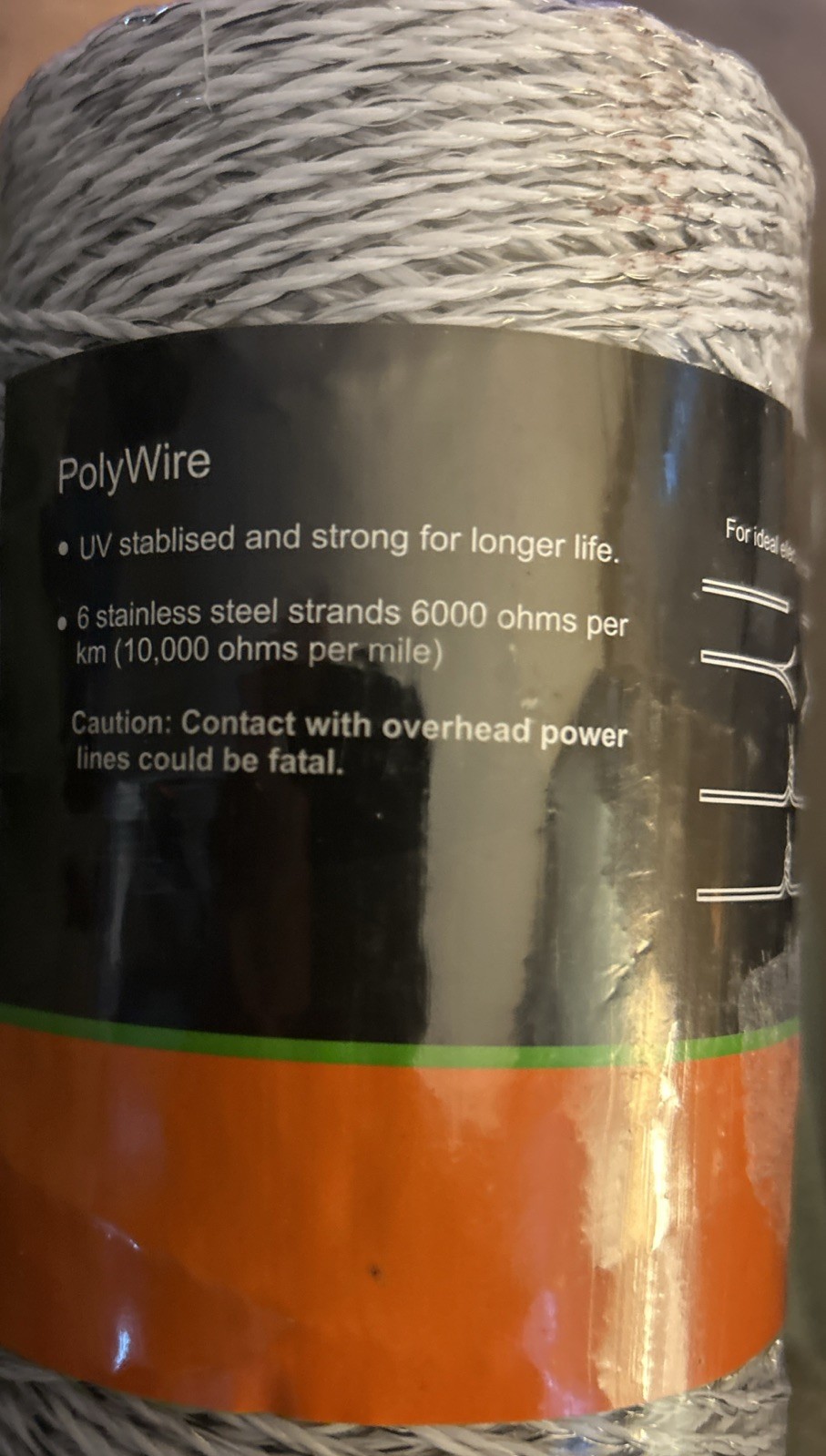 Gallagher G620044 Electric Polywire Fence, 656-Feet, White