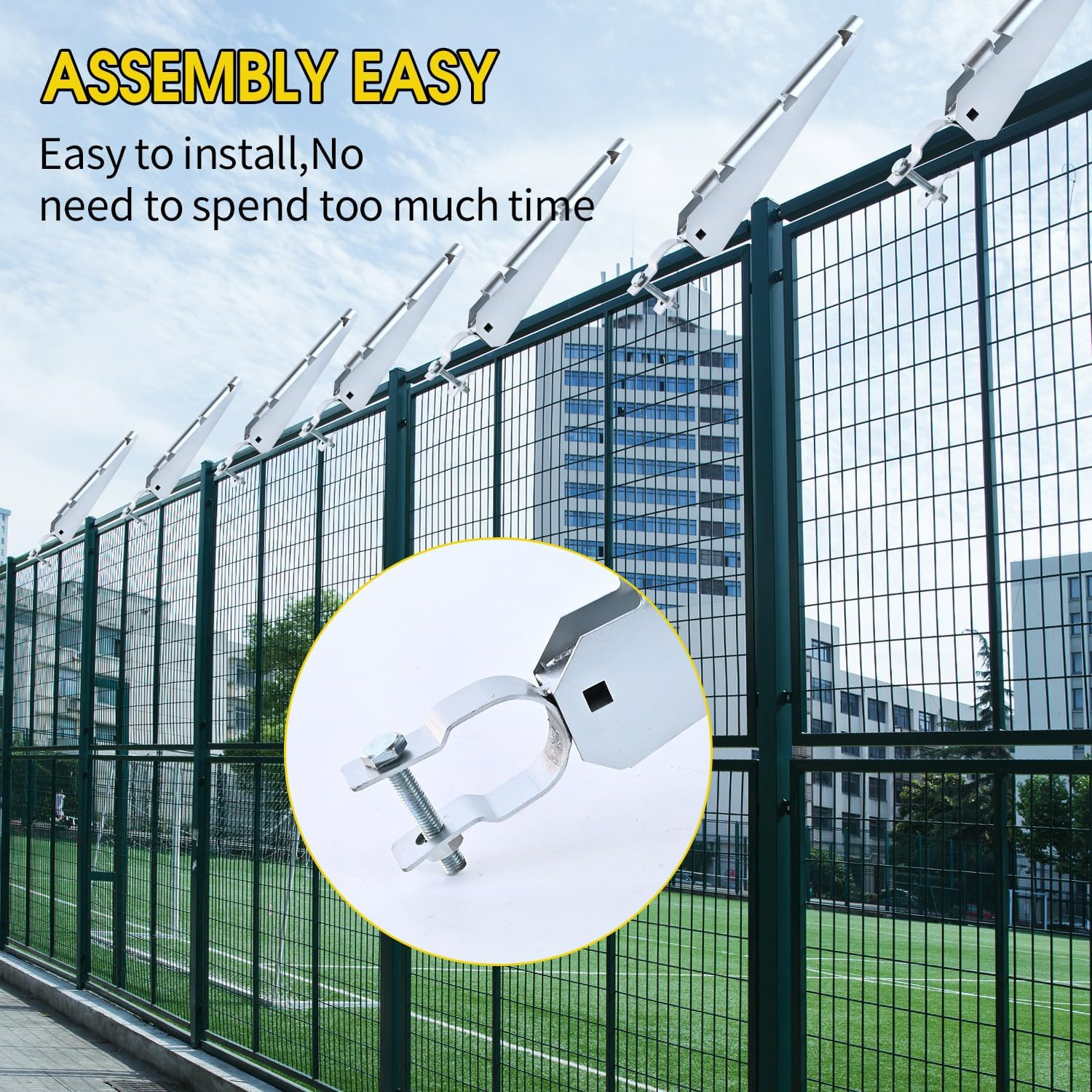 Barbed Wire Arm Extend Arm Barbed Wire for 1-3/8inch Hot-Dip Galvanized Steel Co