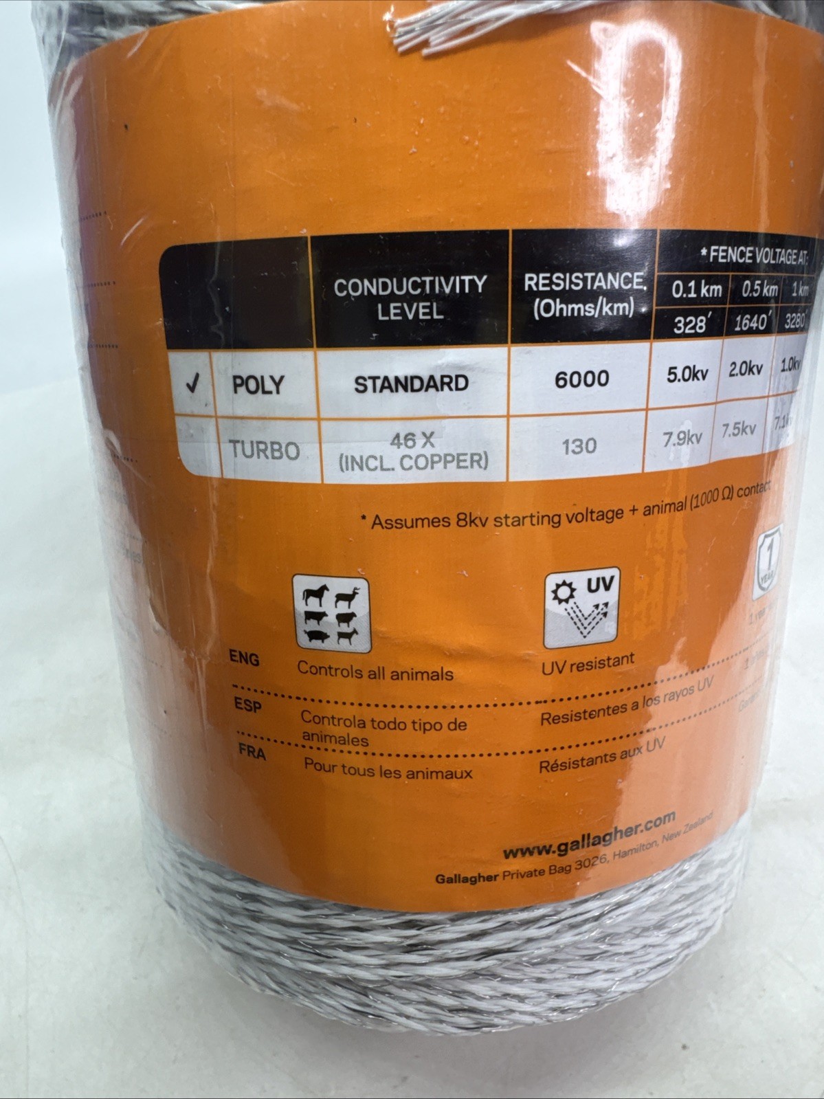 Gallagher G620300 1/16″ Poly Wire Electric Fence – 1320ft + 328ft Bonus D2