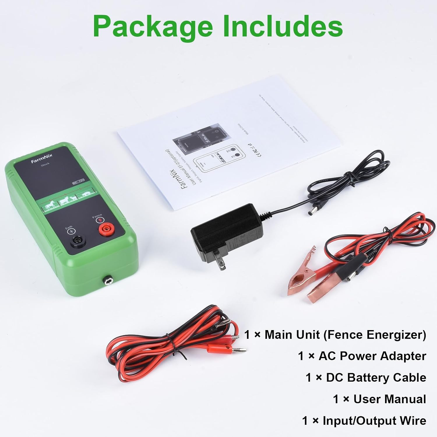 10KV Electric Fence Charger,5 Miles Electric Fence 1 Joules Pulse Energy,Waterpr
