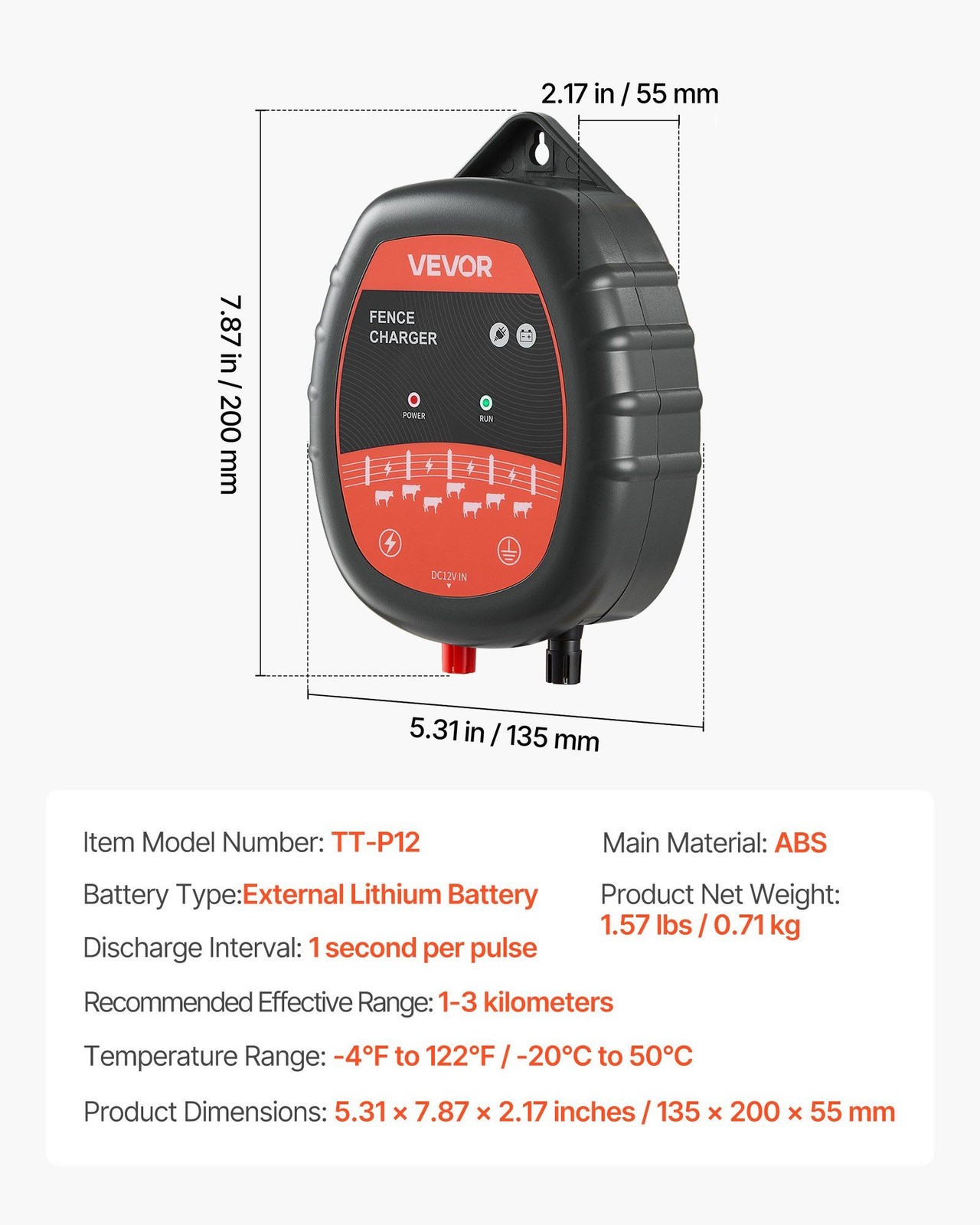 10kV 1J High Performance Fence Energizer Solar Ready IP65