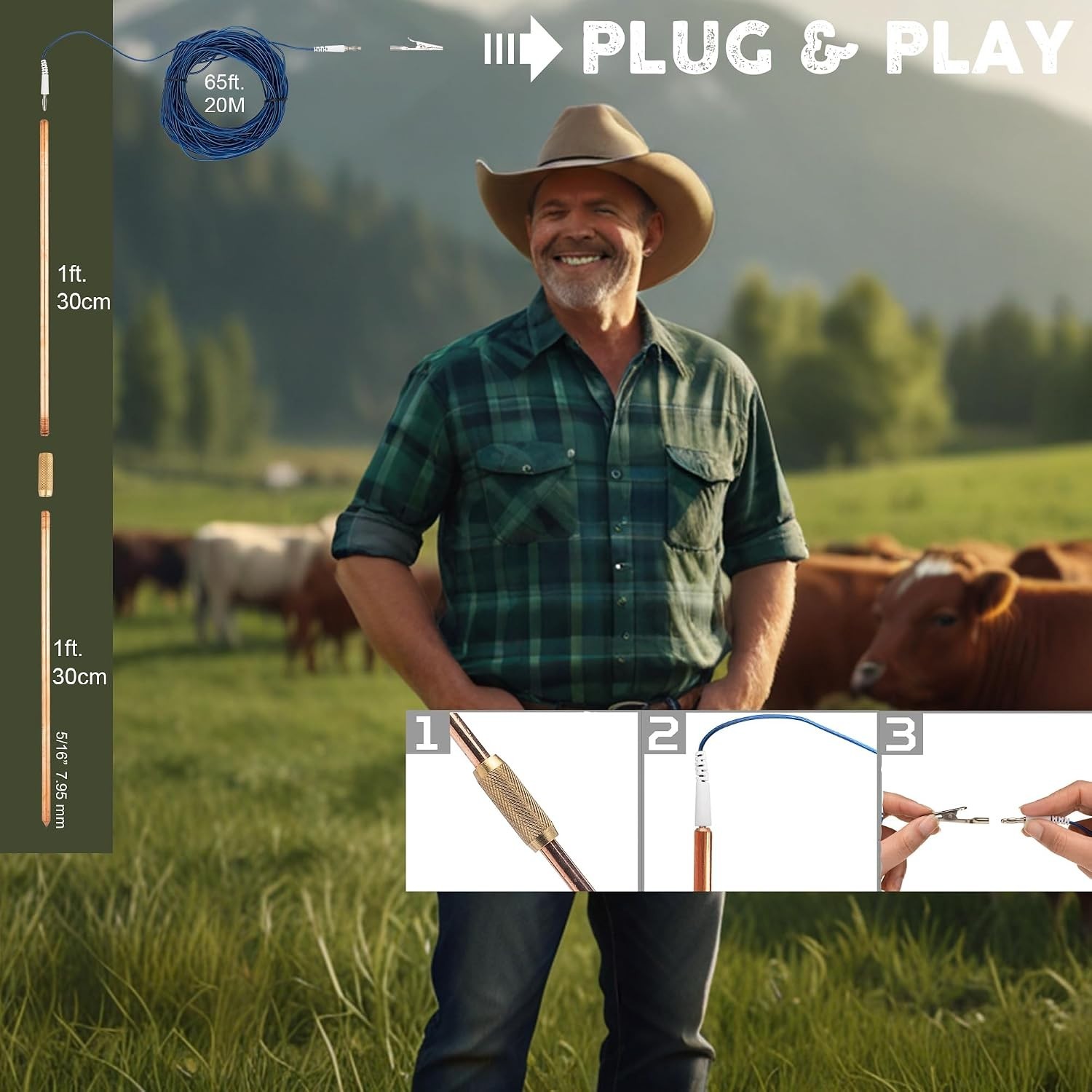 Compact 24″ Copper Rod for Generators