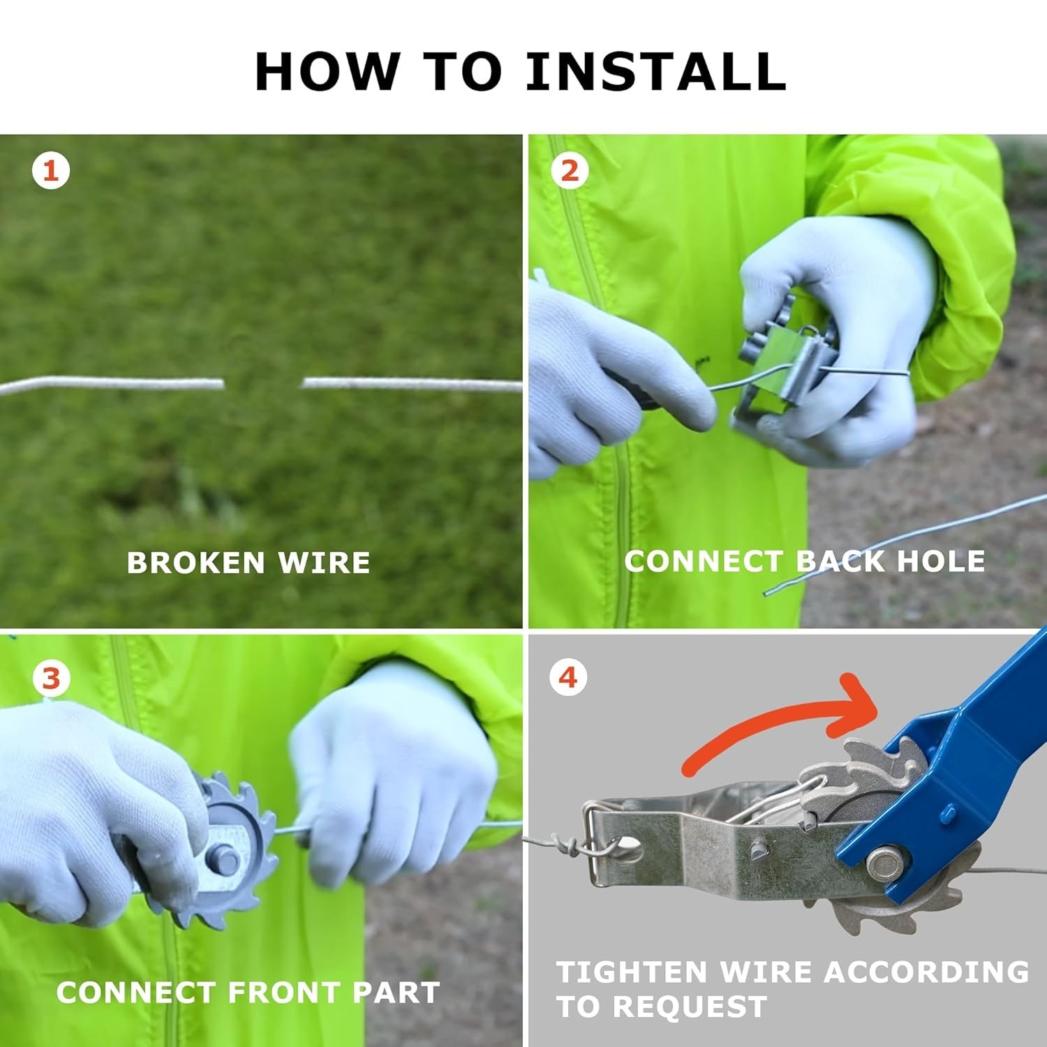 10PCS Heavy Duty Electric Fence Wire Tightener – Tensioner for Farms