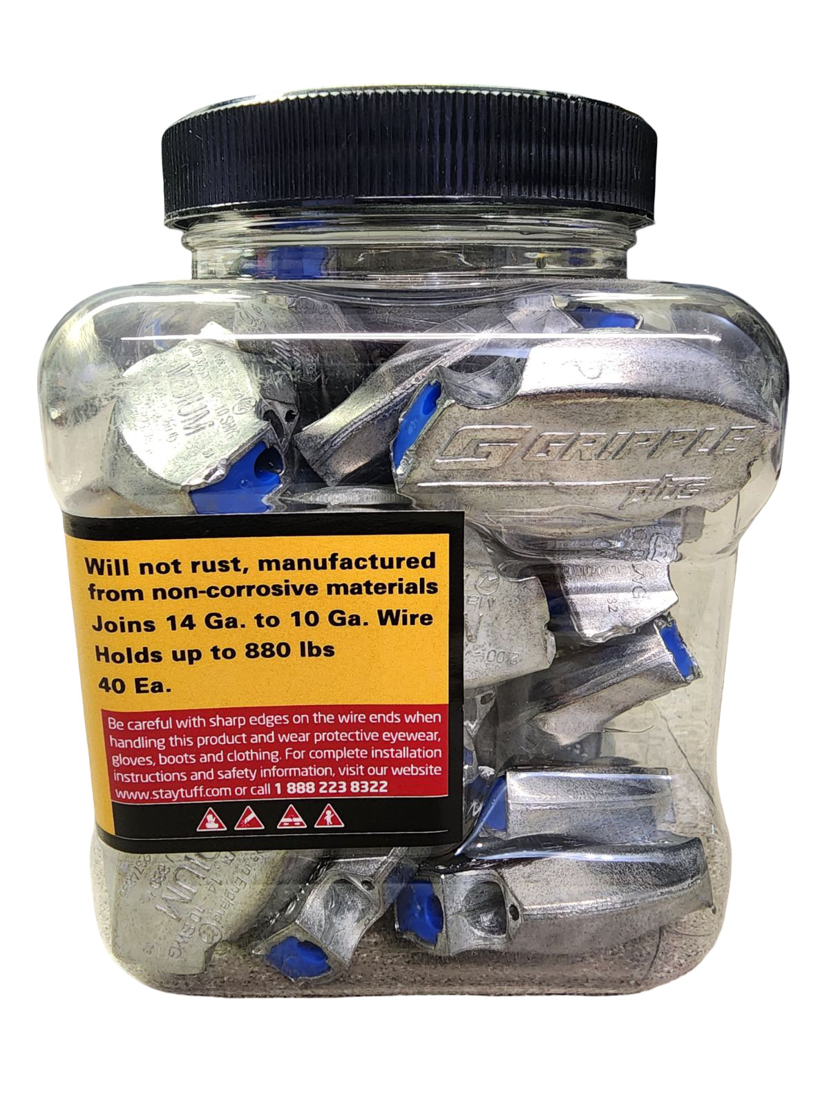 Stay‑Tuff 10–14 GA High Tensile Wire Gripple – 40 Count