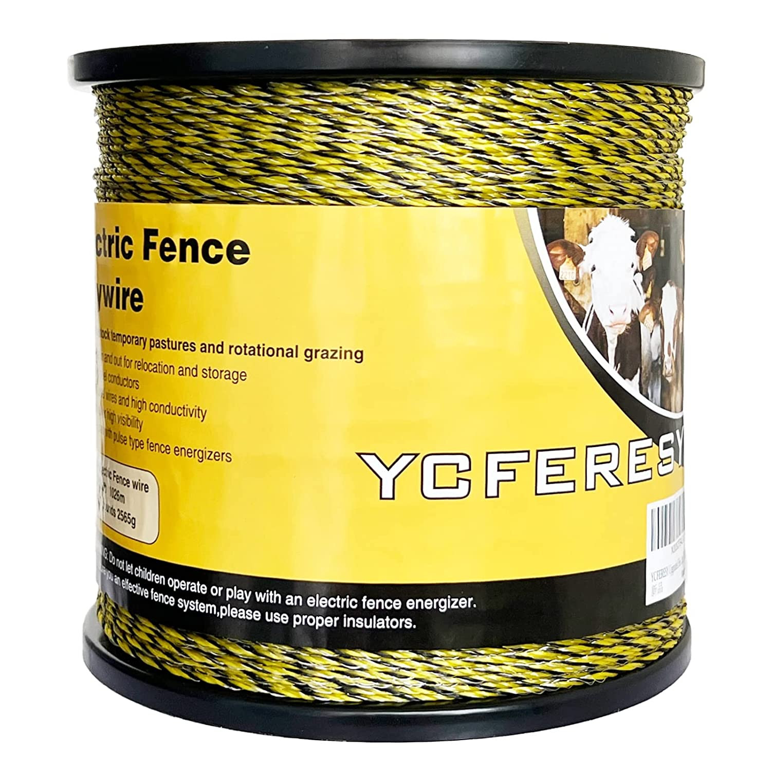 Upgraded Electric Fence Polywire 3366 Feet 1026 Meters, 6 Stainless Steel Strand