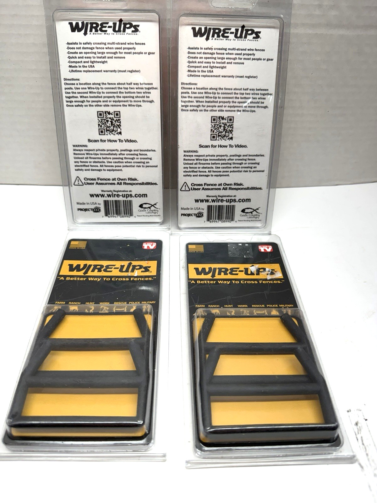 4 Packages of Wire-Ups Tool To Cross Fences – The Better Way Made In USA
