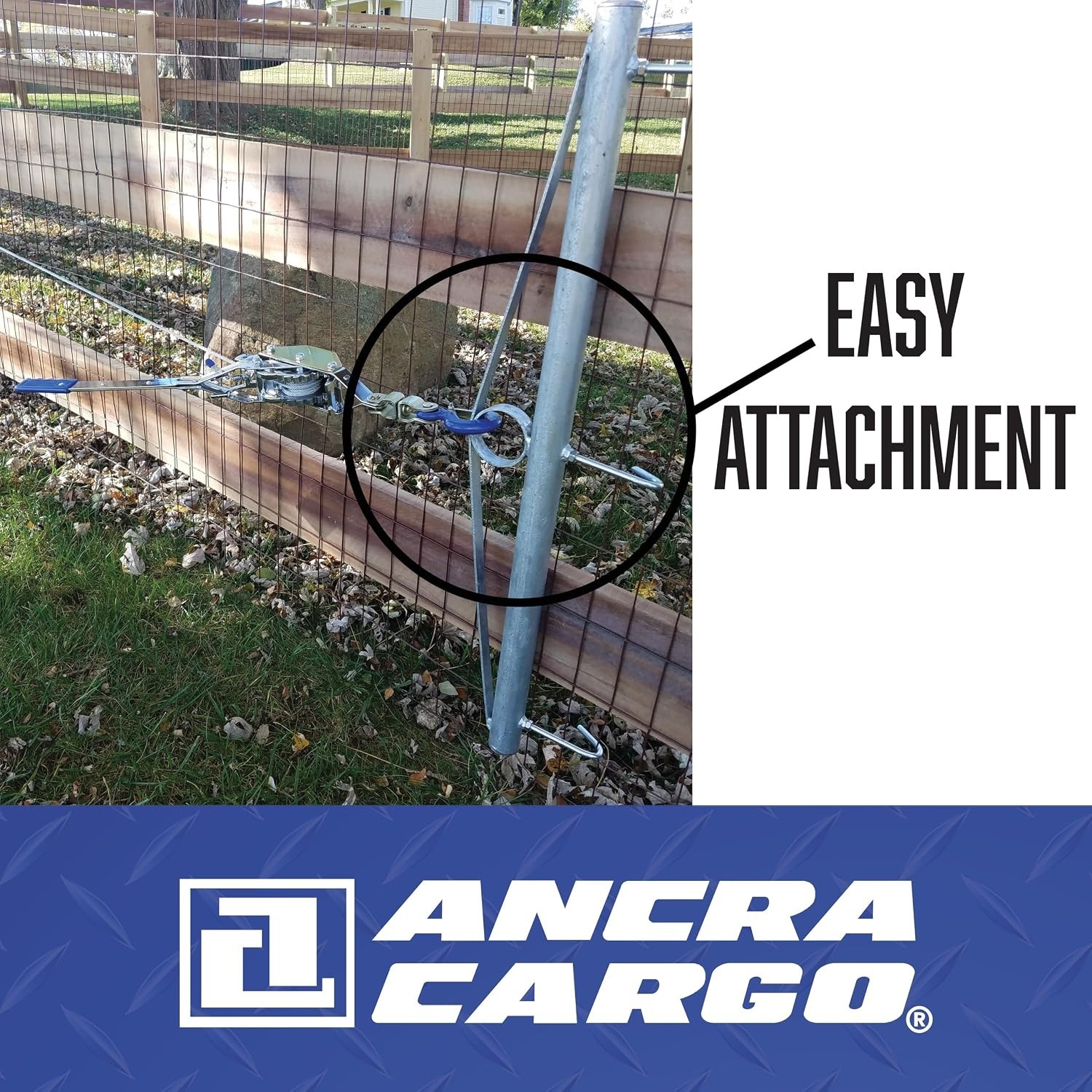32″ Galvanized Steel Wire Fence Stretcher with 3-Hook Design for Quick Setup