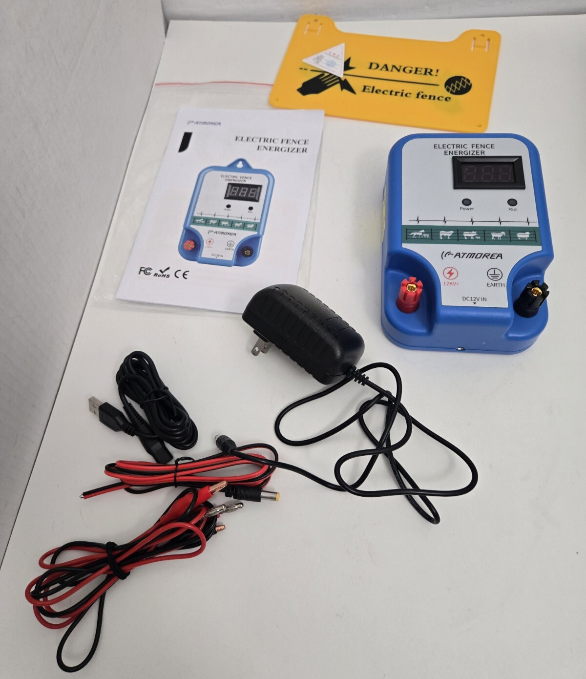 Atmorea Electric Fence Energizer SG-TT-P4 Pets 12kV LED Display