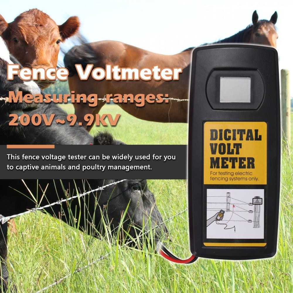 9.9KV Digital Fence Tester Home Garden Horse Livestock Electric Fence Z2P7 [
