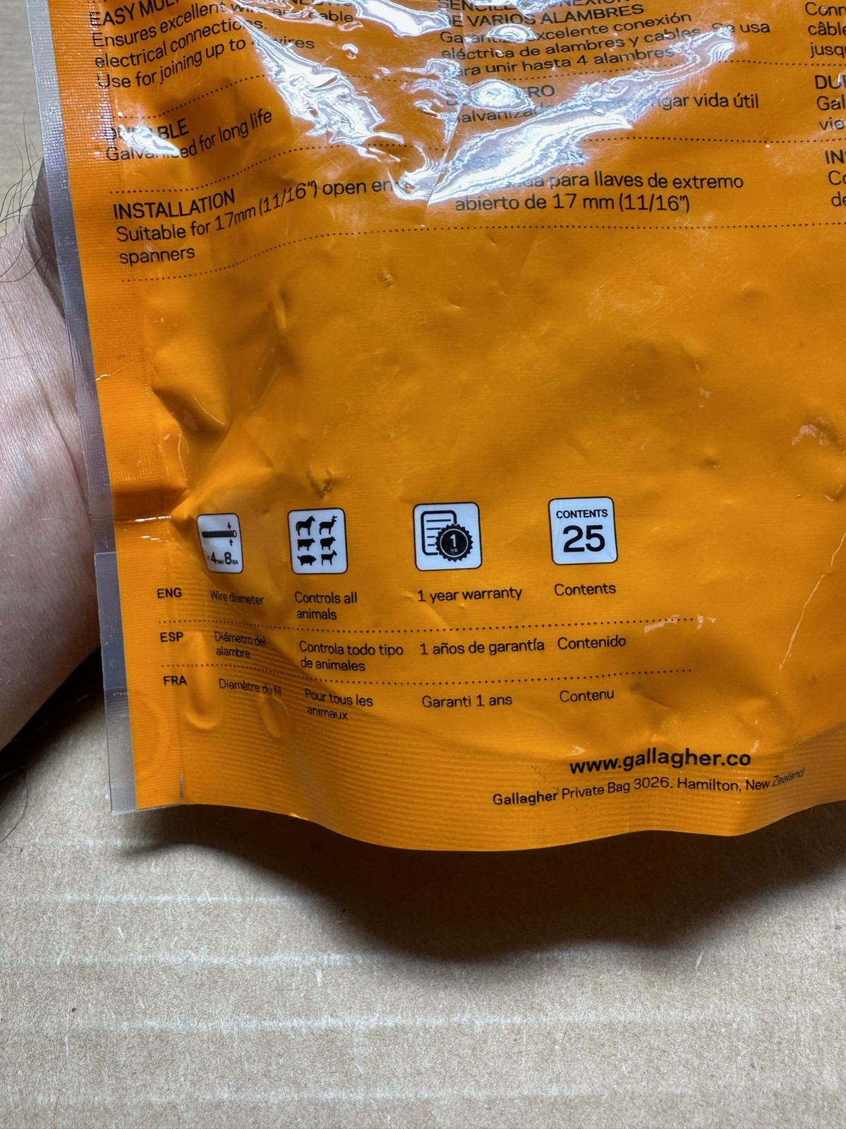 50x Pack Gallagher G60355 Joint Clamps Easy Multi Wire Electrical Connection