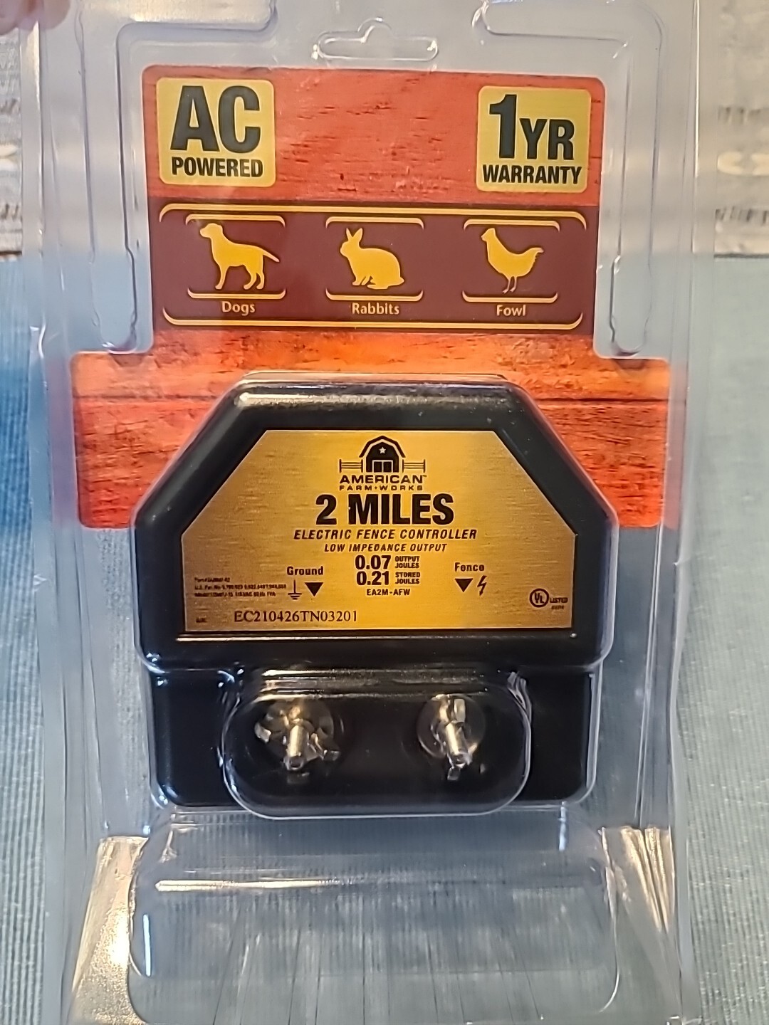 American Farm Works 2 Mile Electric Fence Controller AC Powered With Wire