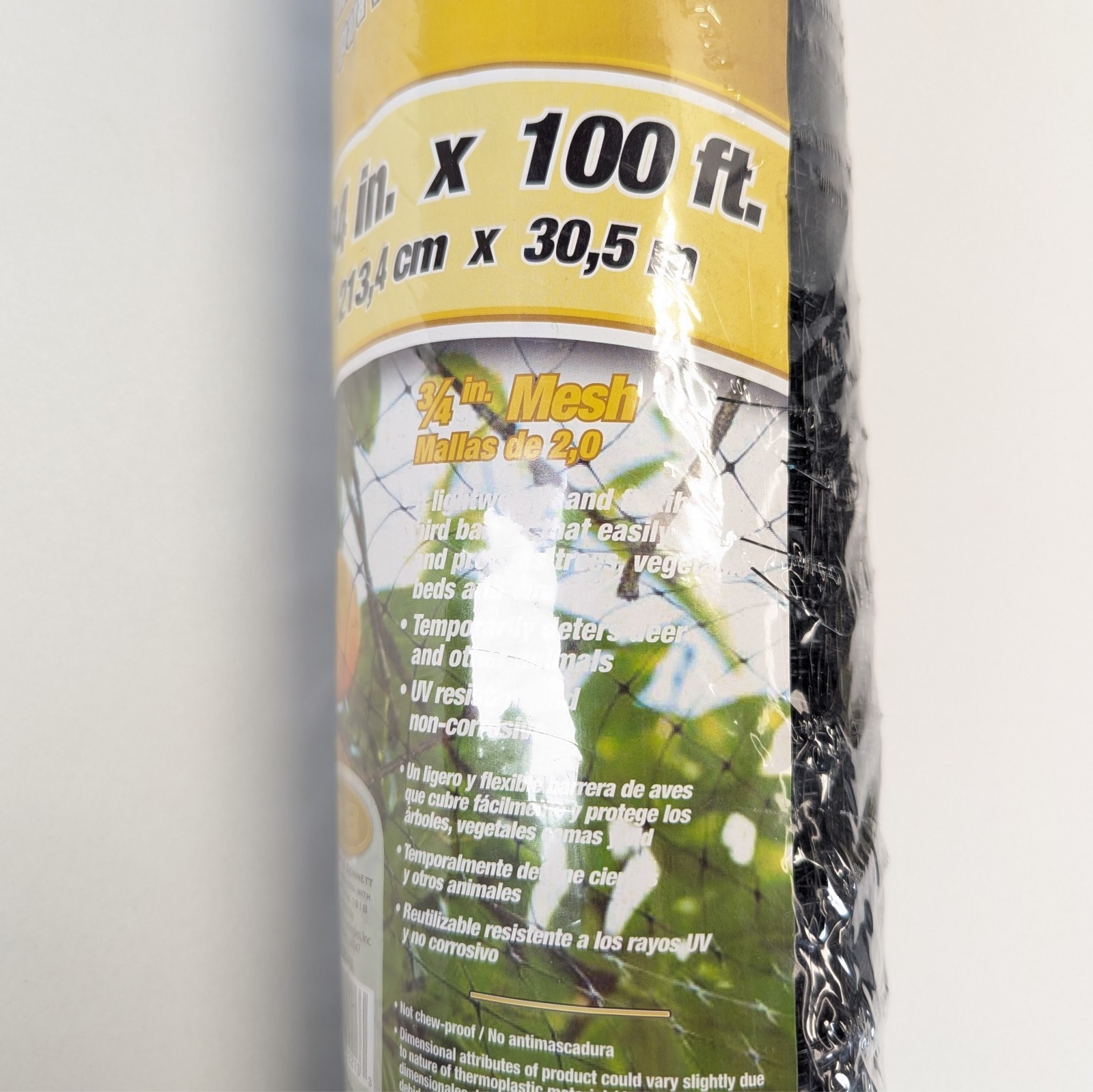 Deer & Bird Netting 7ft x 100ft 3/4 Inch Polypropylene UV Treated Long Lasting