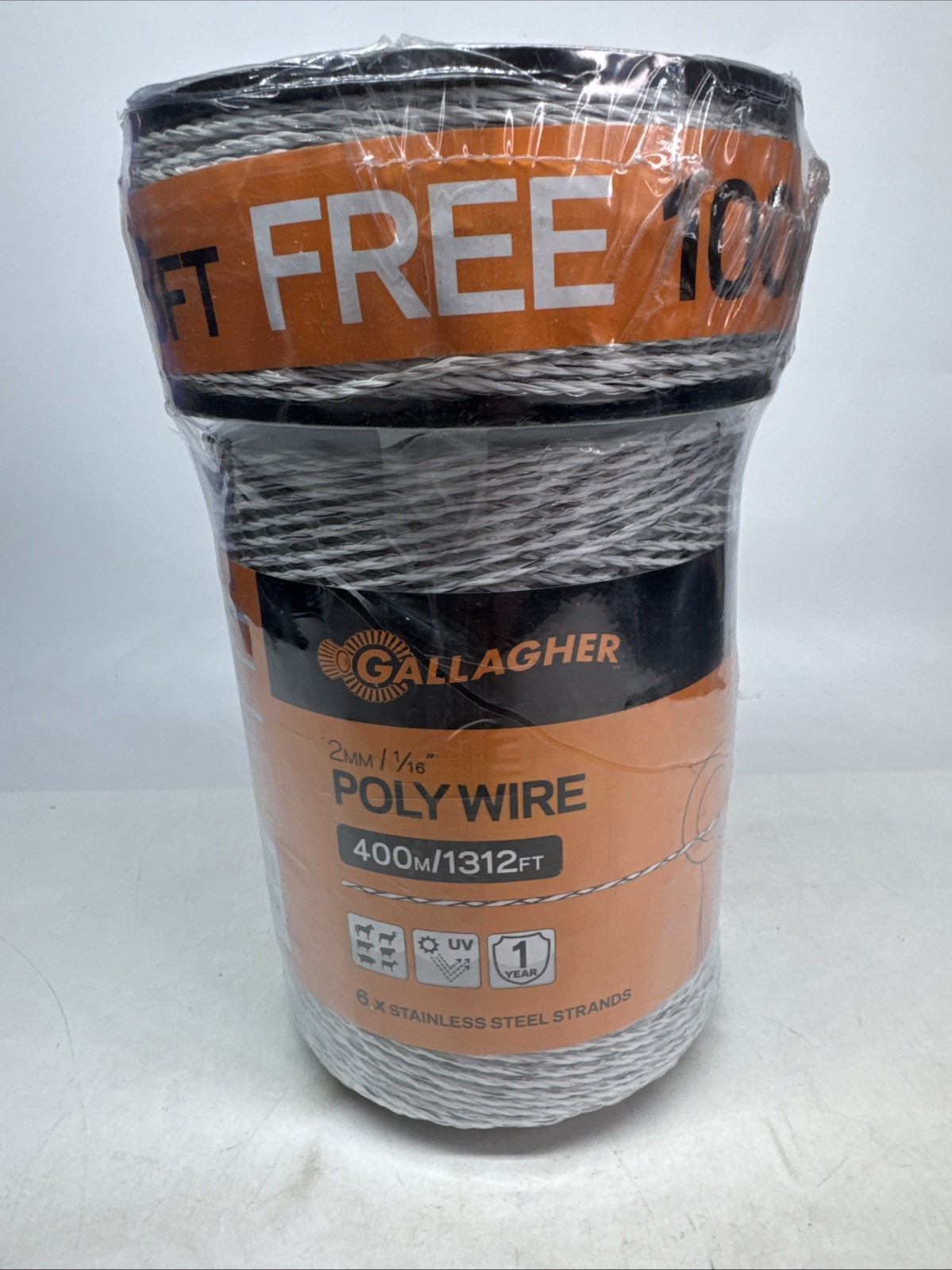 Gallagher G620300 1/16″ Poly Wire Electric Fence – 1320ft + 328ft Bonus D2