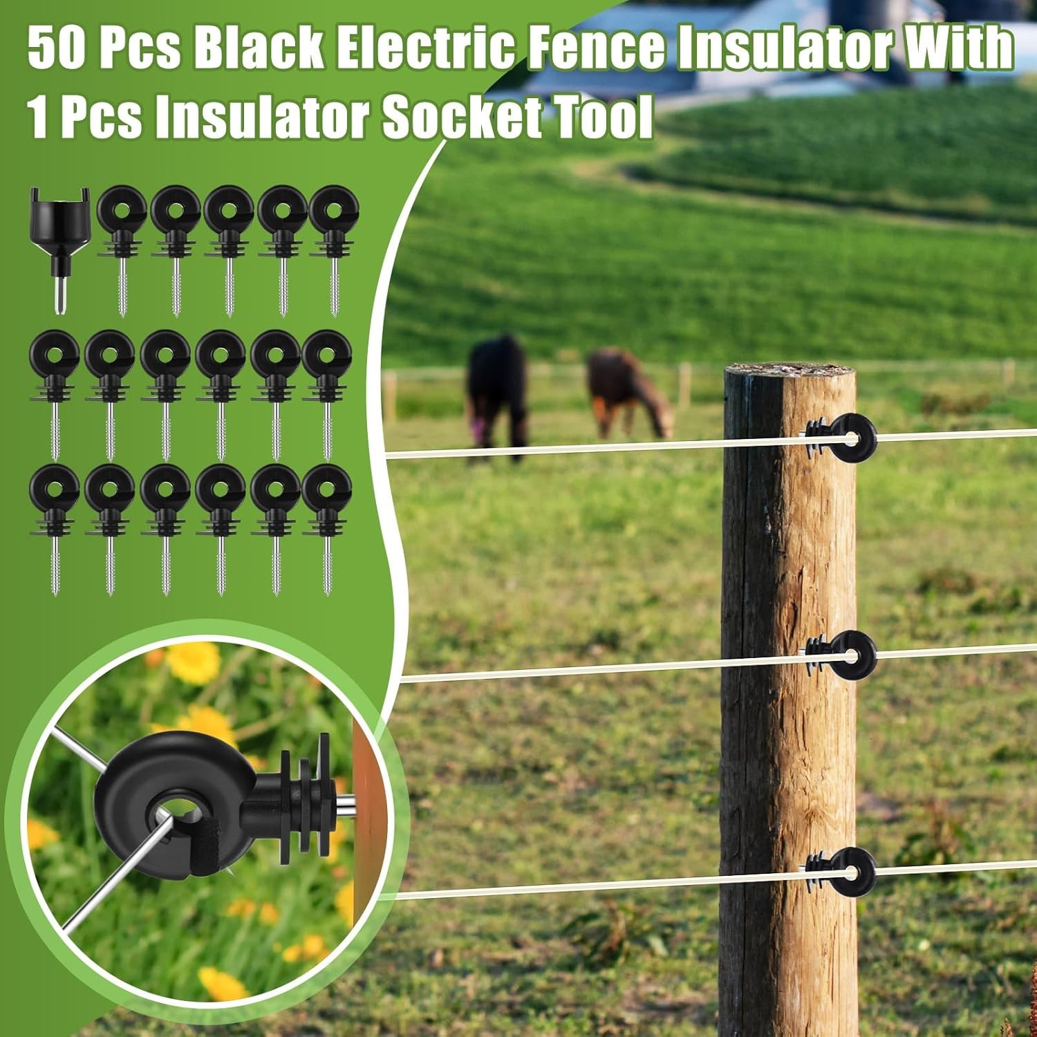 Electric Fence Charger AC DC 8 Mile 12kV 2J with Wire