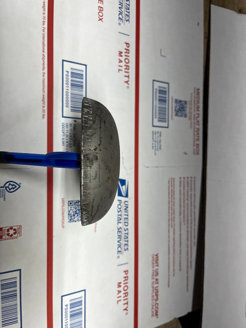 Pipe Caps: steel, domed, weld on size 4 1/2- inch Outside Diameter. Lot of 20