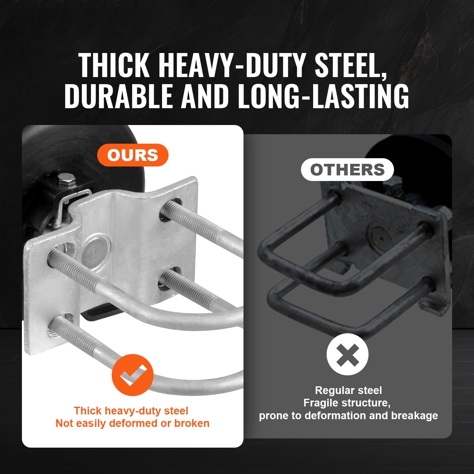 Sliding Gate Kit w/ U-Shaped Groove 4 Track Wheels/Cover for Cantilever