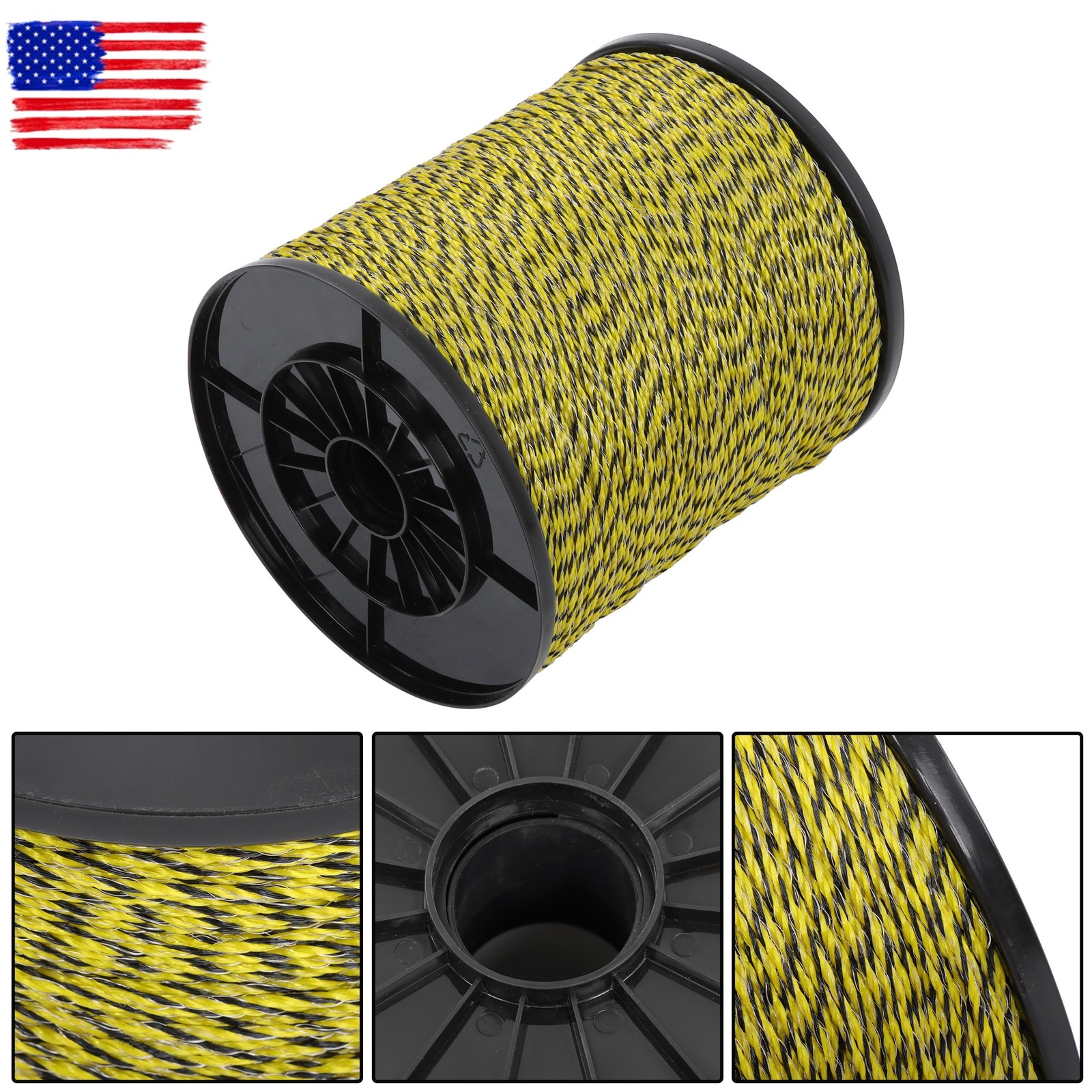 3366Ft 1/8 inch Electric Fence Wire Fencing Polywire Horse Cattle Livestock