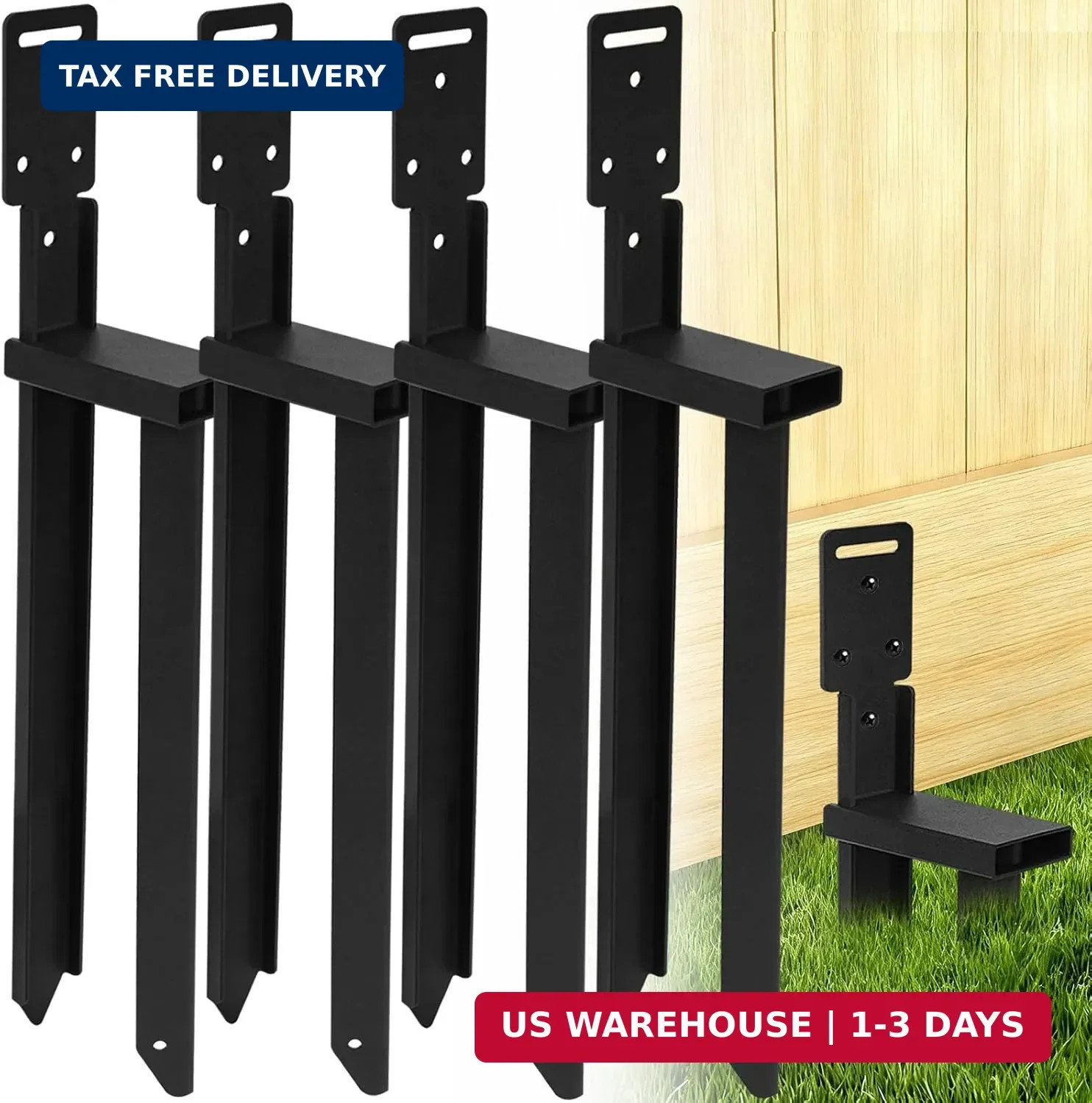 Ertuohg 2/4/8 PCS Ground Anchors, Fence Post Repair Kit Mobile Home Anchors, Sta