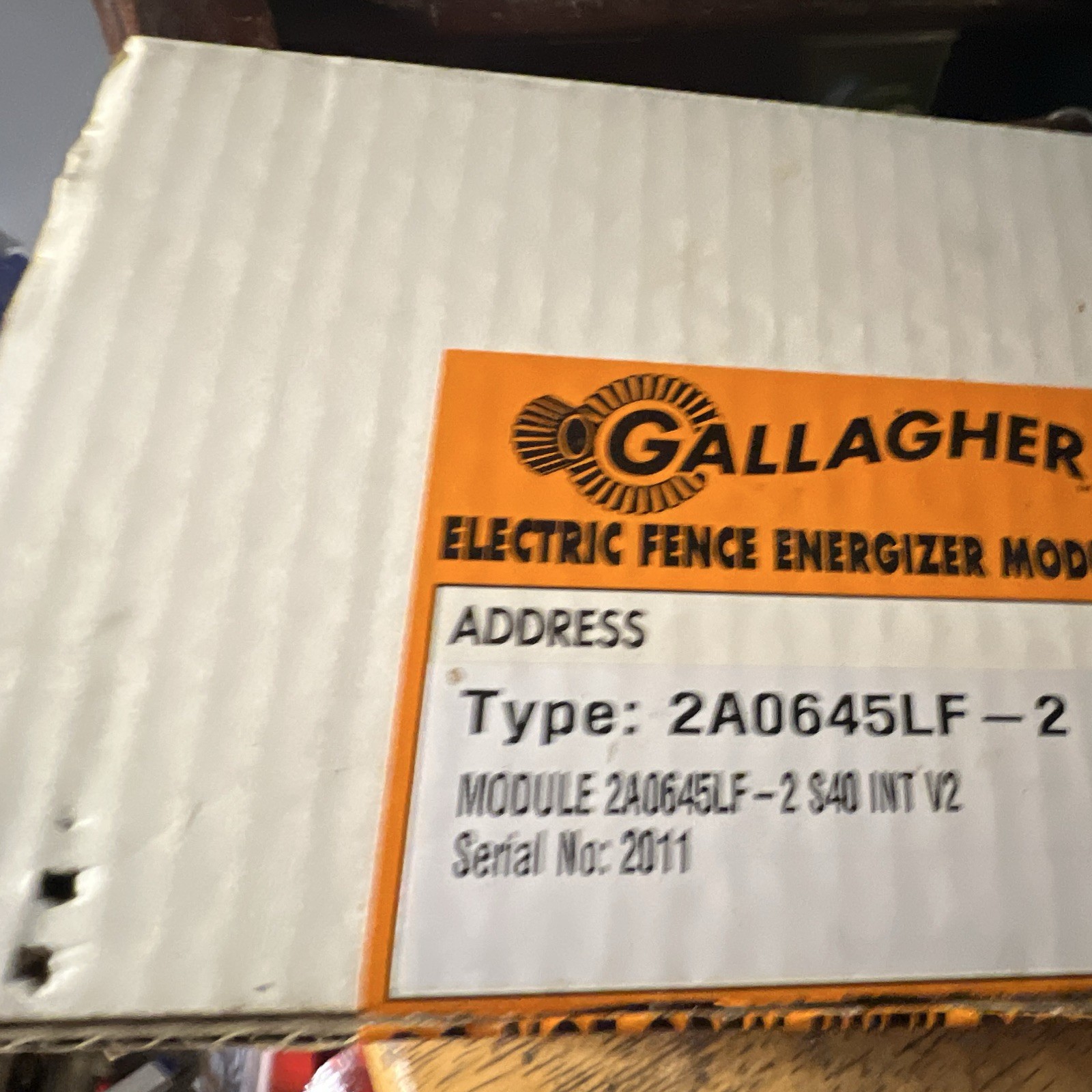 Gallagher Electric Fence Energizer Module S40 INT V2 2A0645LF-2