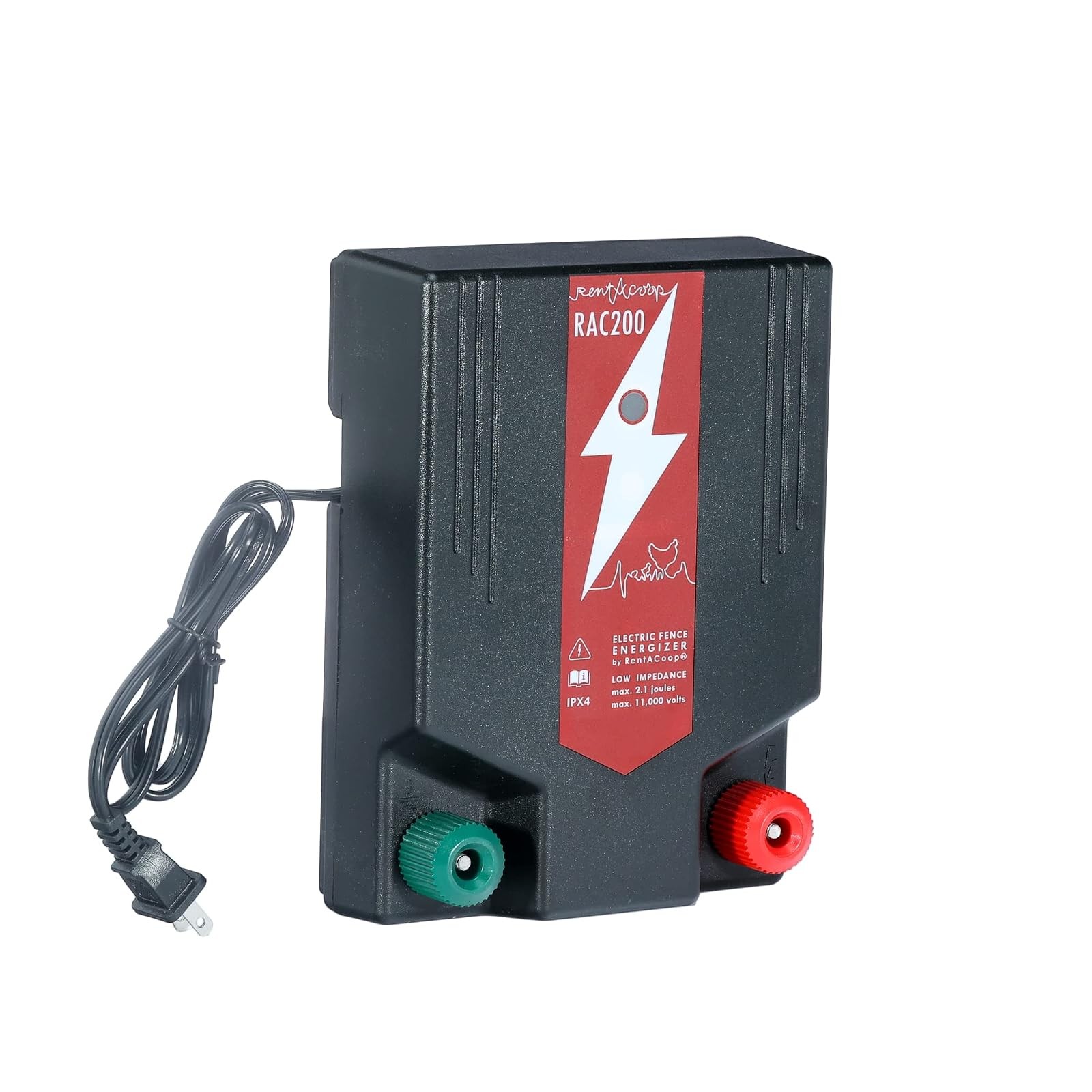 RentACoop 2.0 Joule Plug-in Fence Energizer Electric Animal Netting
