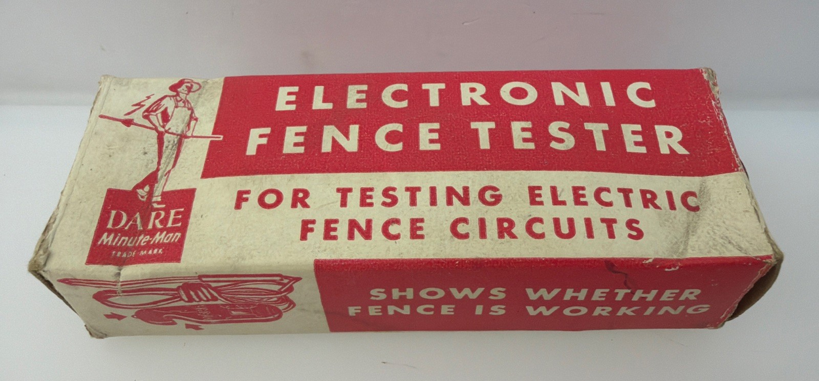 Dare Electronic Fence Tester w/ Original Box Instructions Vintage Farm Tool USA