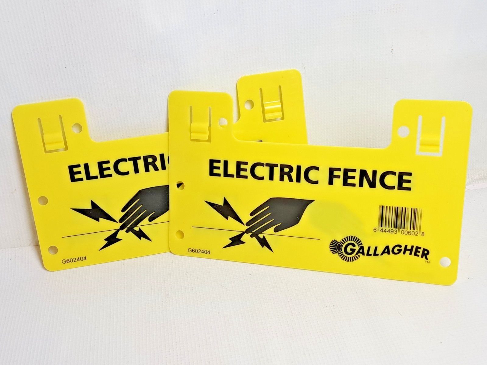 Gallagher G602404 Electric Fence Warning Signs Lot of 2 NEW