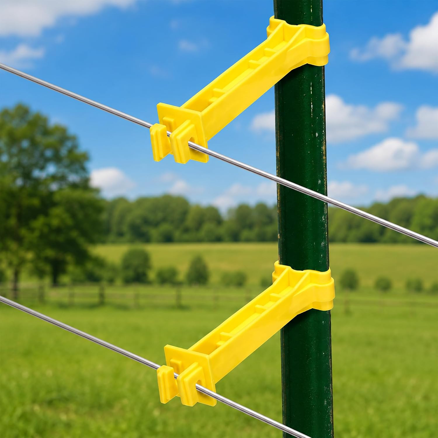 120 Pcs 5 Inch T Post Electric Insulators, Snap-On Electric Fence Extender Insul