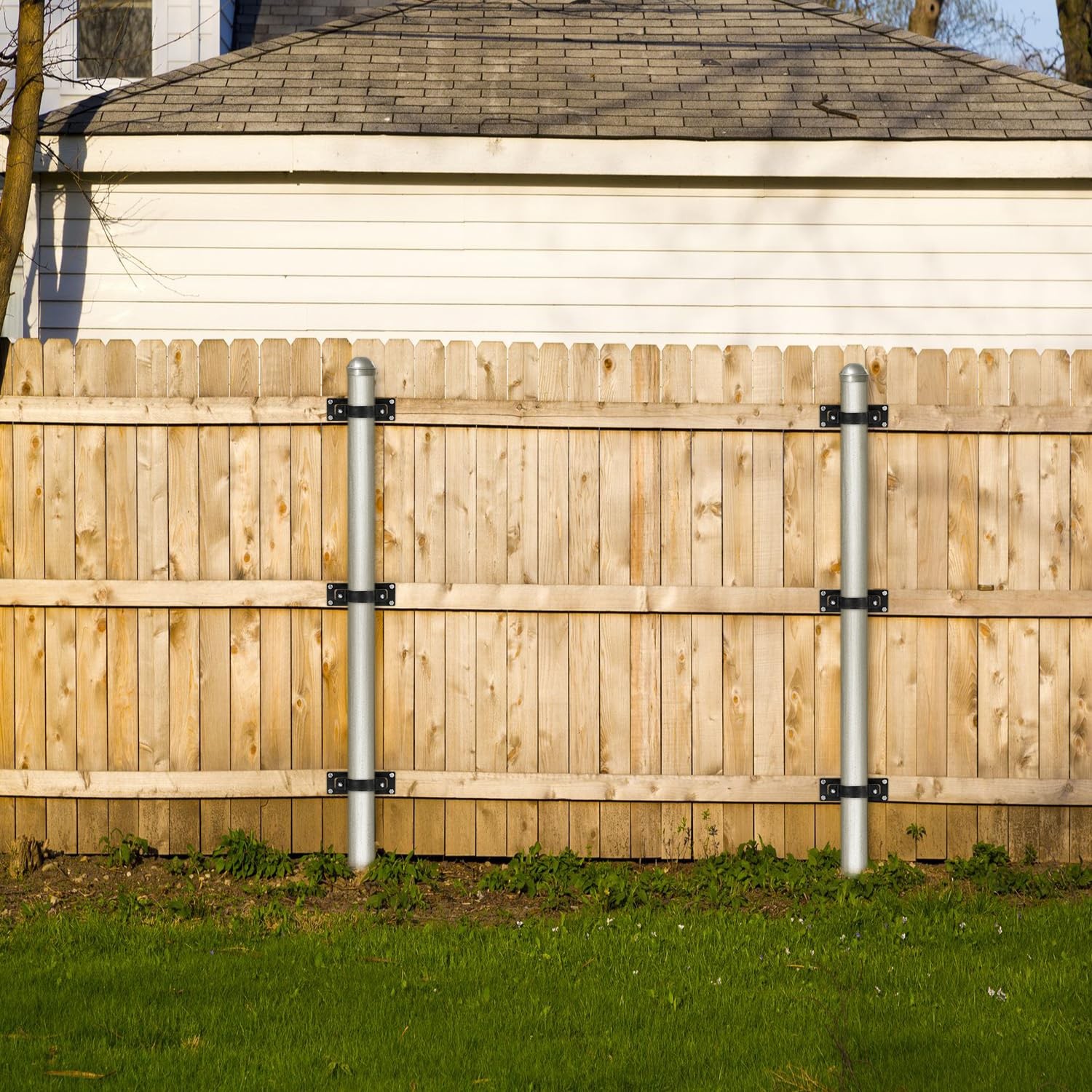12 Pack Fence Brackets, Black Fence Frame, They use to Attach a Wooden Fence …